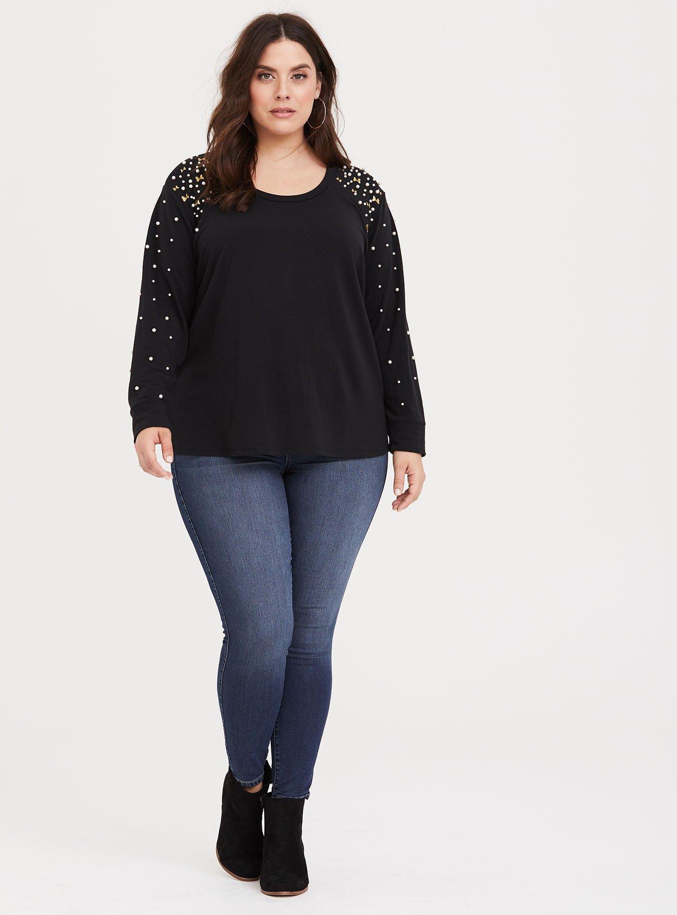 Disney Minnie Mouse Black Embellished Tie-Back Sweatshirt, DEEP BLACK, alternate
