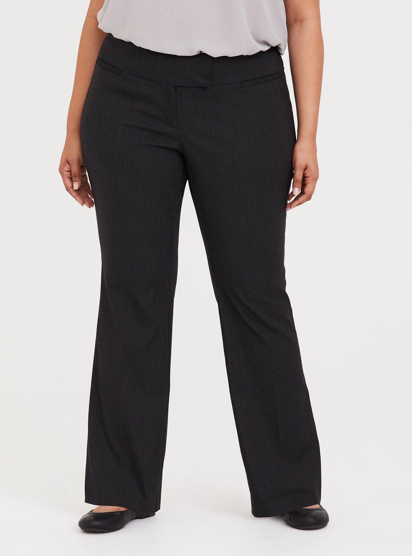 Plus Size - Dark Grey Signature Ponte Stretch Trouser - Torrid