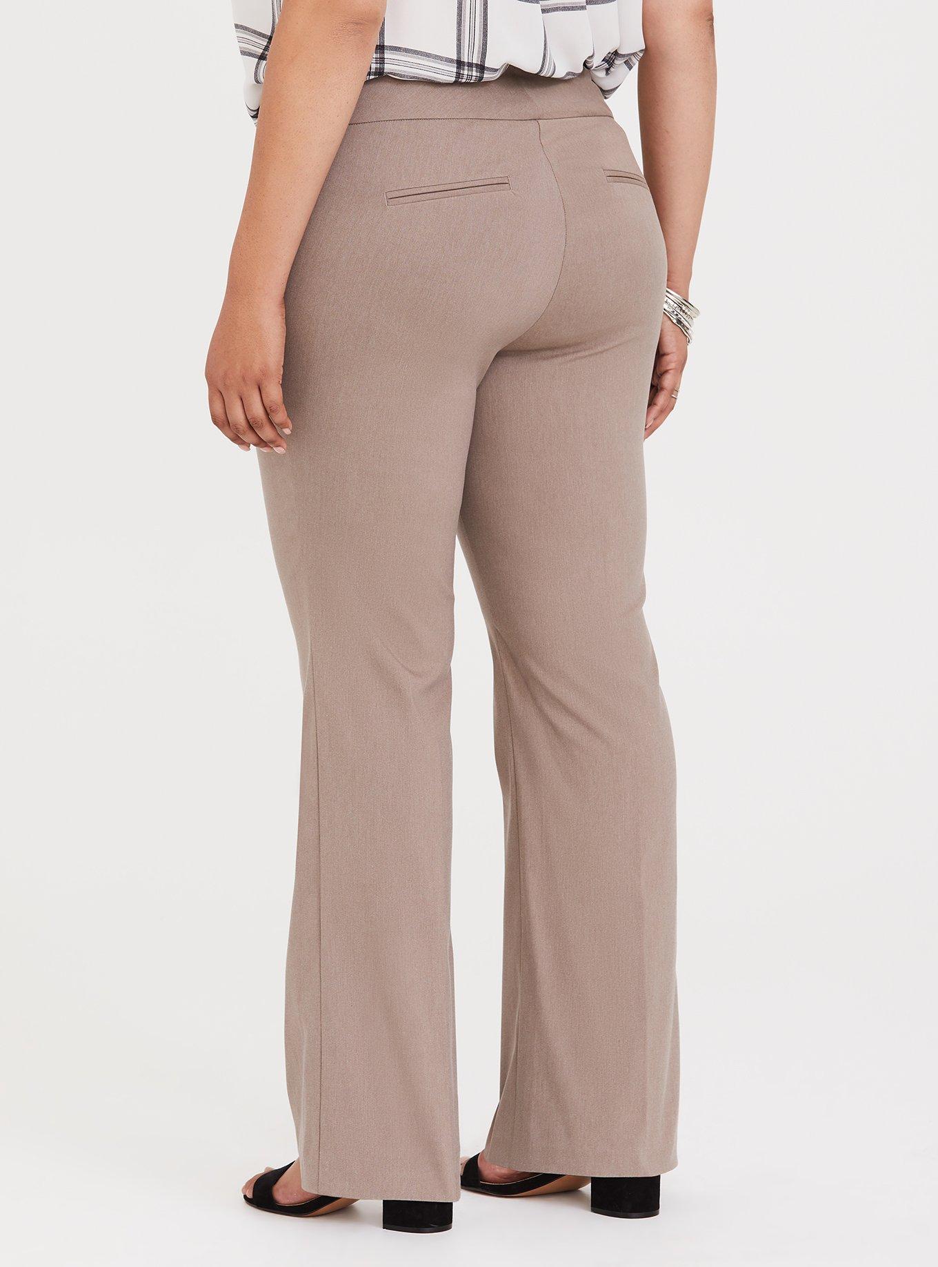 Plus Size Taupe Signature Ponte Stretch Trouser, TAUPE, alternate