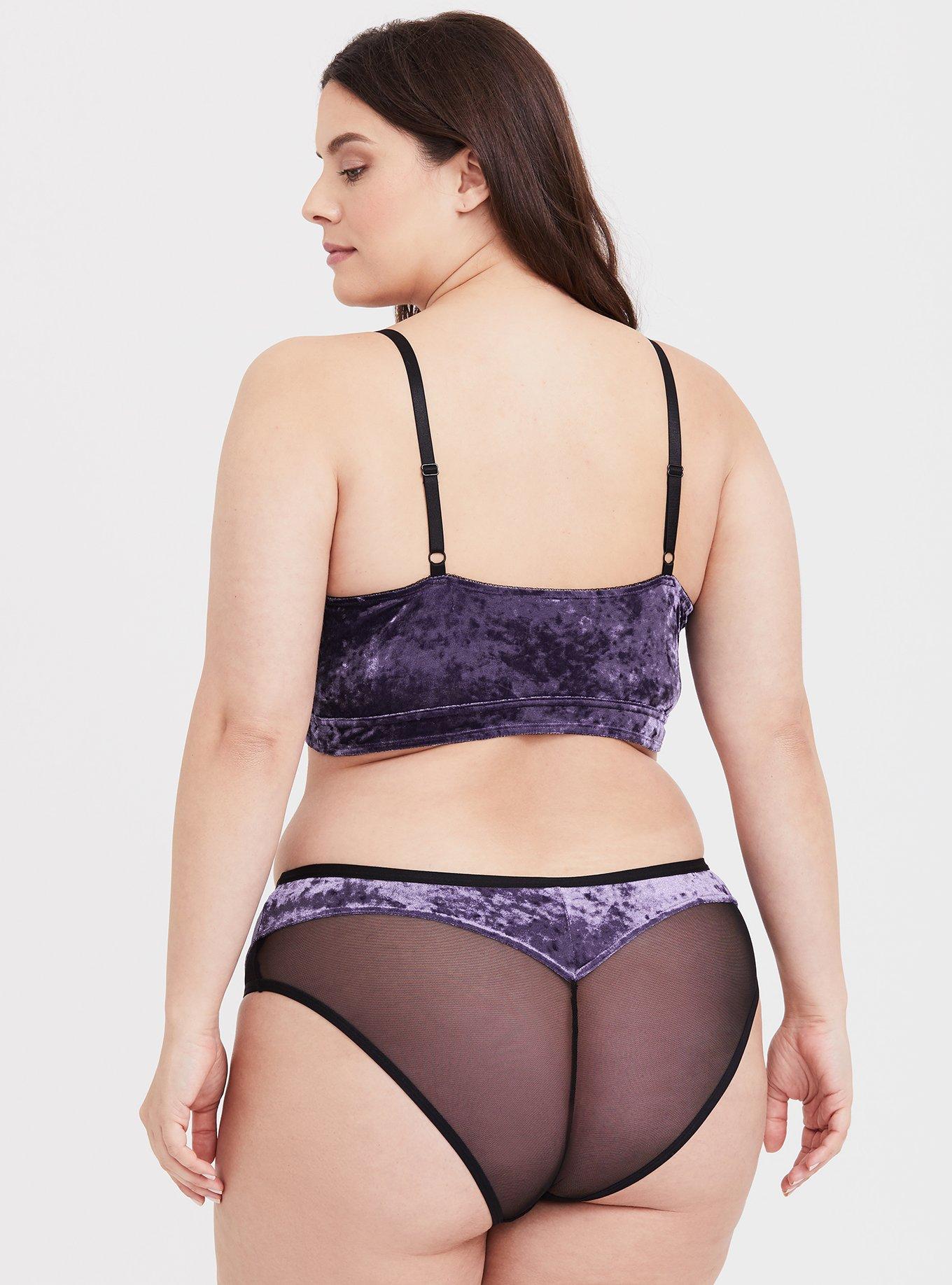 Purple Lattice Bralette, PURPLE, alternate