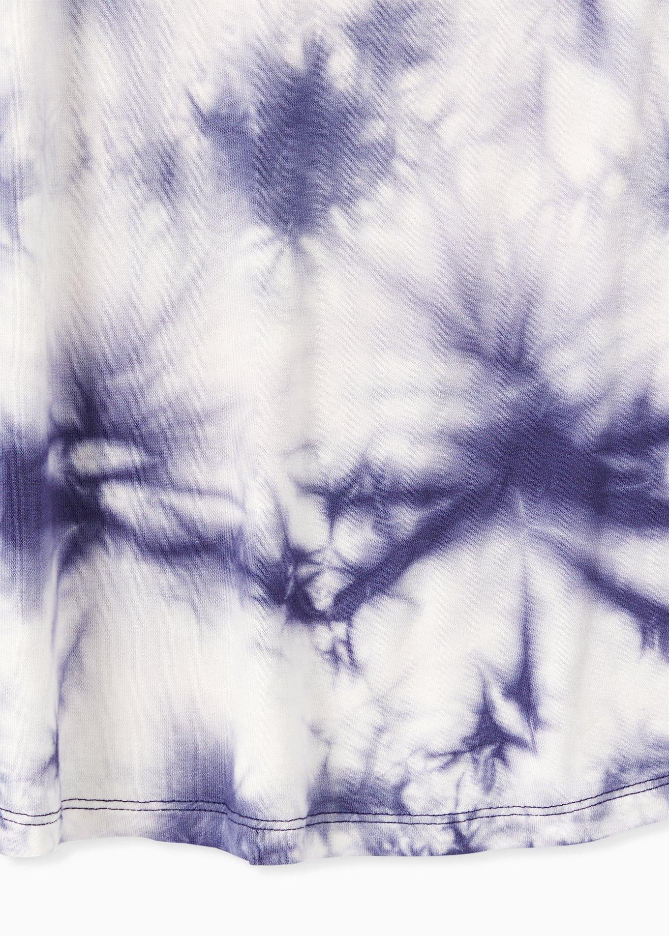 Plus Size Super Soft Scoop Neck Layering Tank, PEACOAT TIE DYE NAVY, alternate