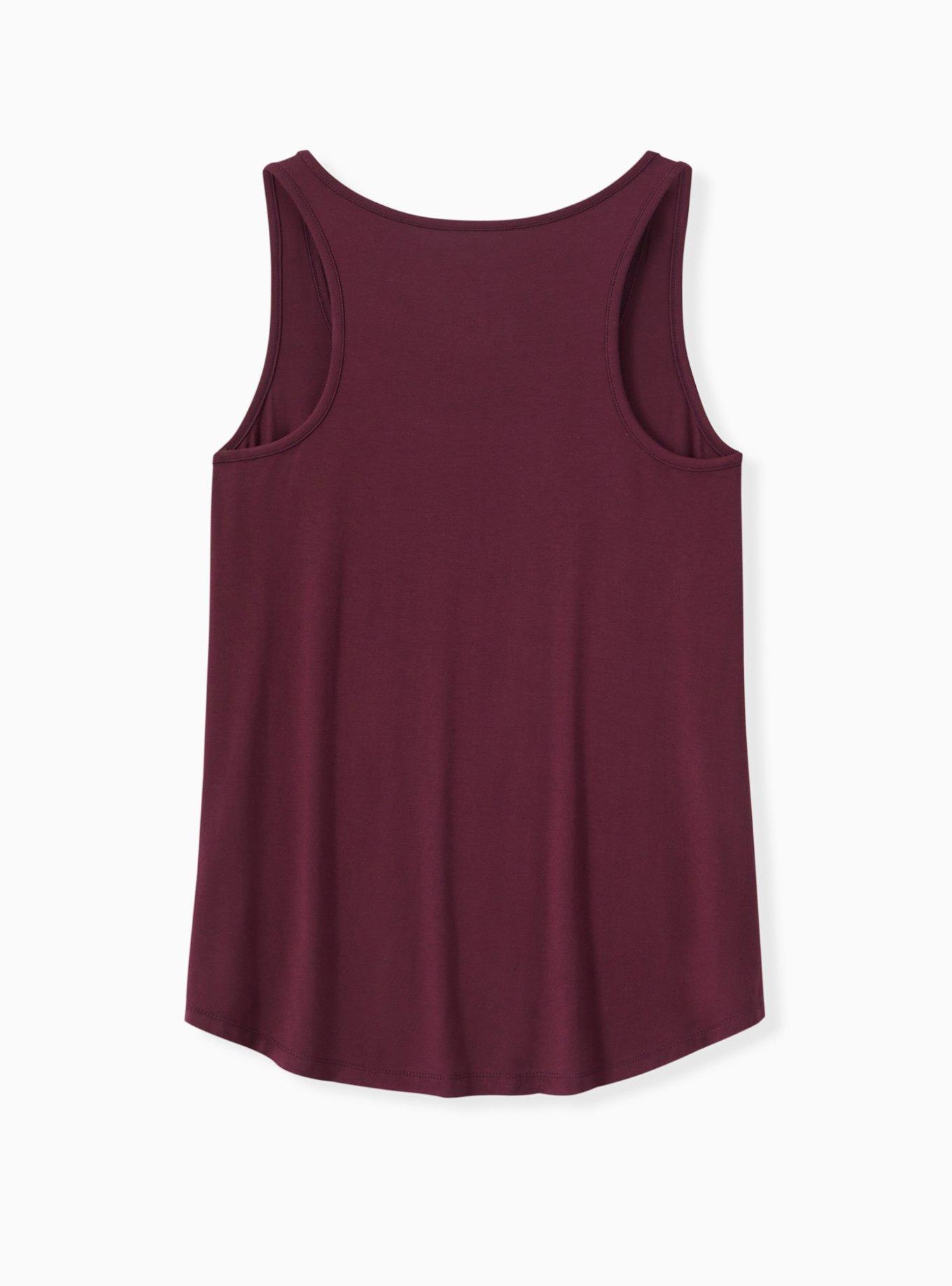 Plus Size Super Soft Scoop Neck Layering Tank, WINETASTING, alternate