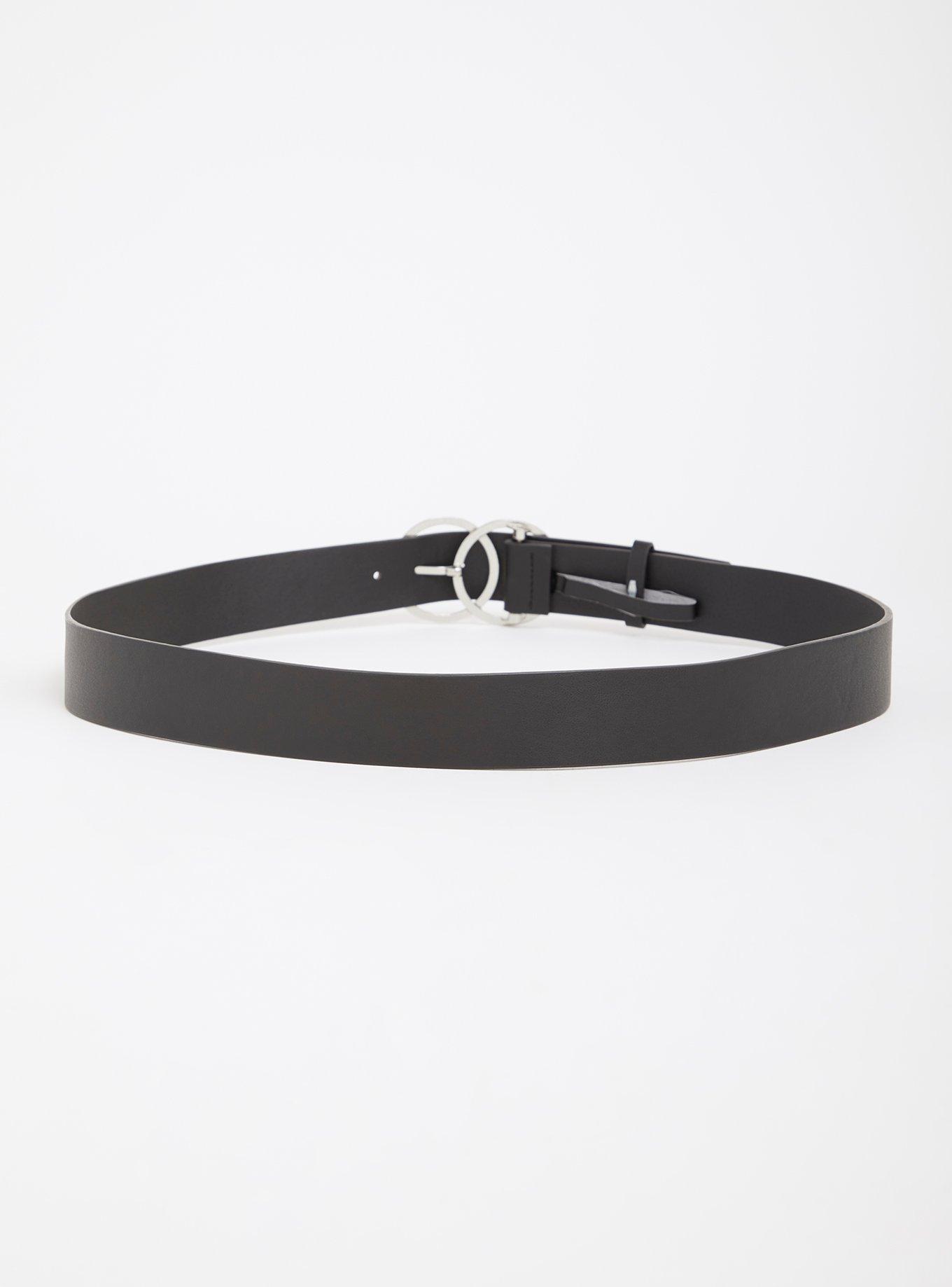 Plus Size - Black Double O-Ring Buckle Belt - Torrid