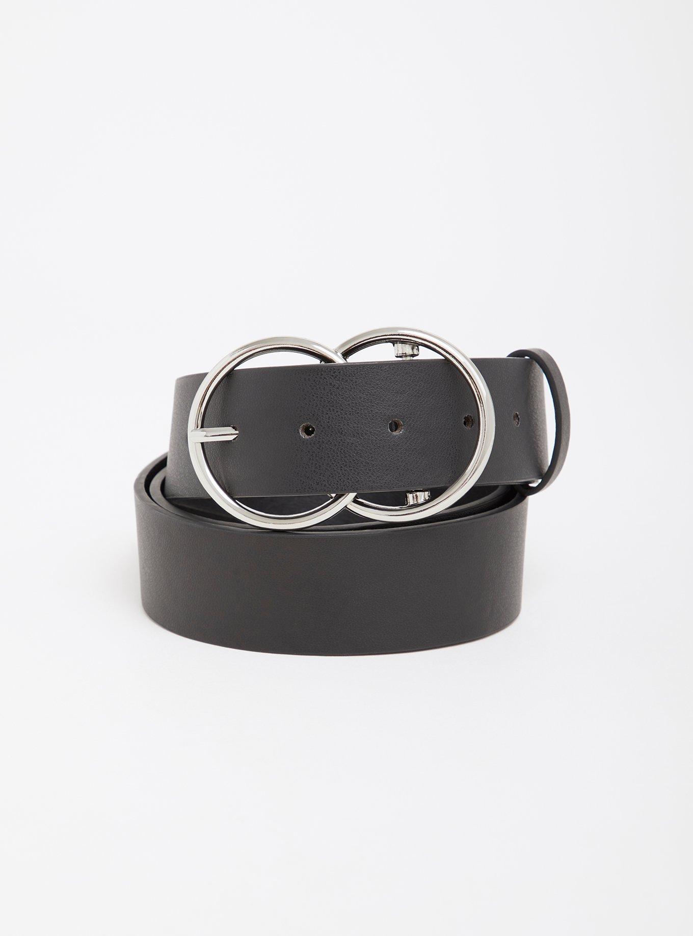 Plus Size - Black Double O-Ring Buckle Belt - Torrid
