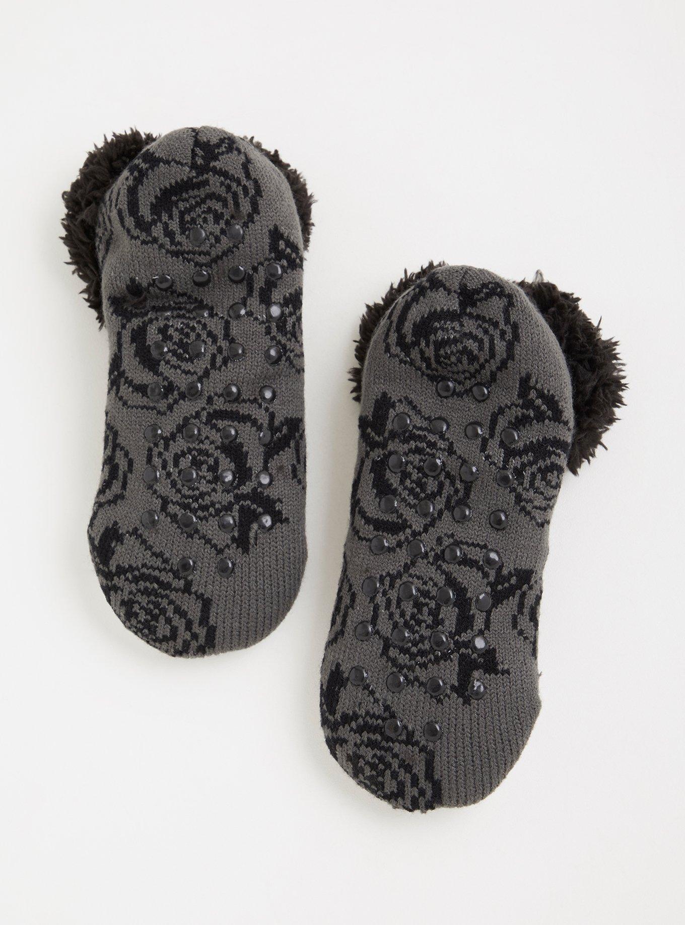 Plus Size The Nightmare Before Christmas Faux Fur Slipper Socks, MULTI, alternate