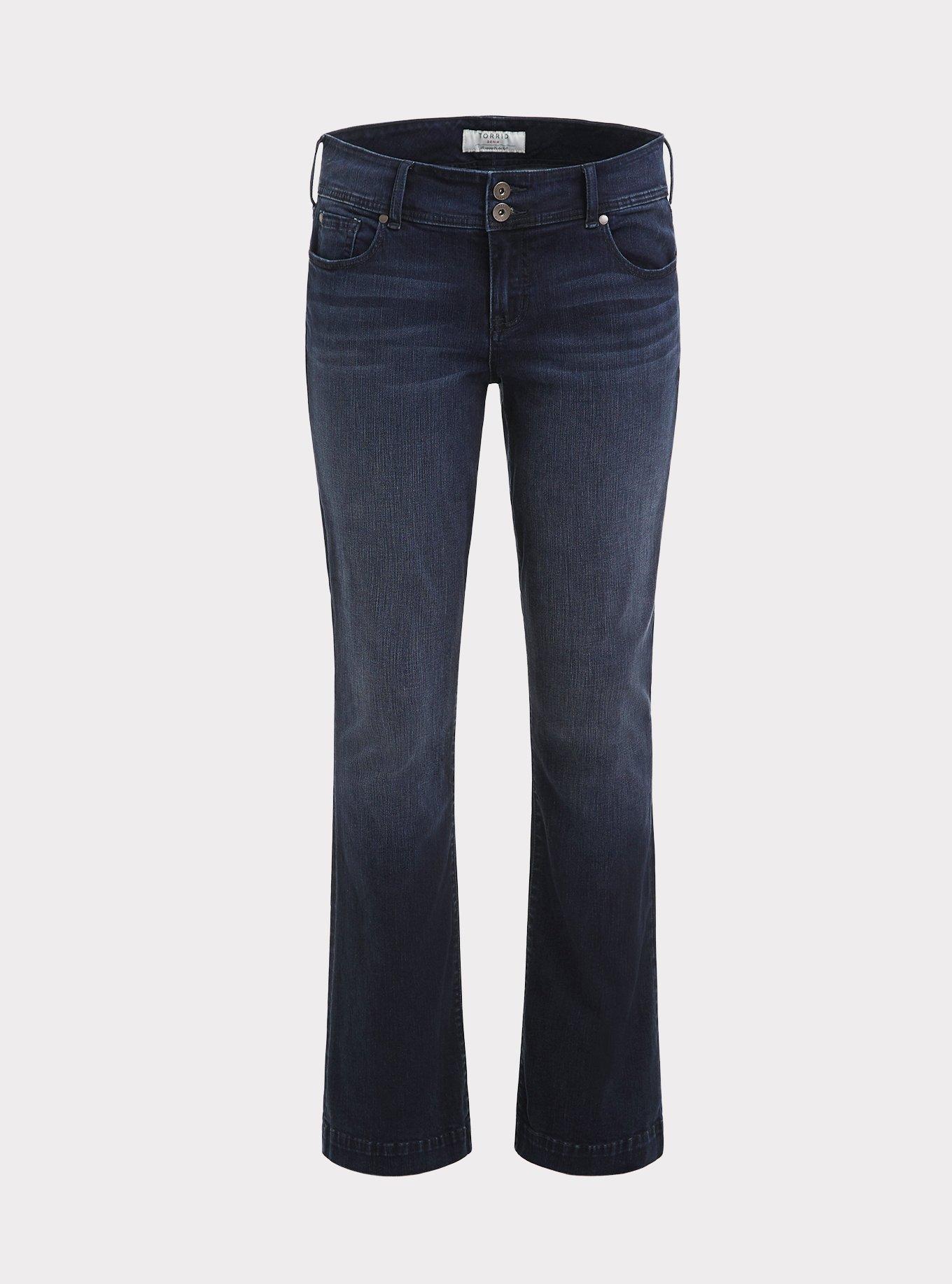 Plus Size Flare Jean - Vintage Stretch Dark Wash, RIVERDALE, hi-res