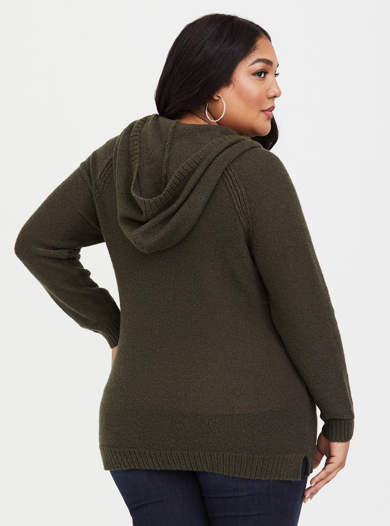 Hooded tunic sweater deals