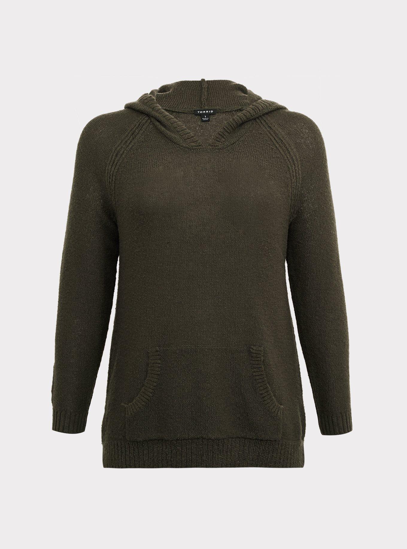 Plus Size Pullover Hooded Tunic Sweater Torrid