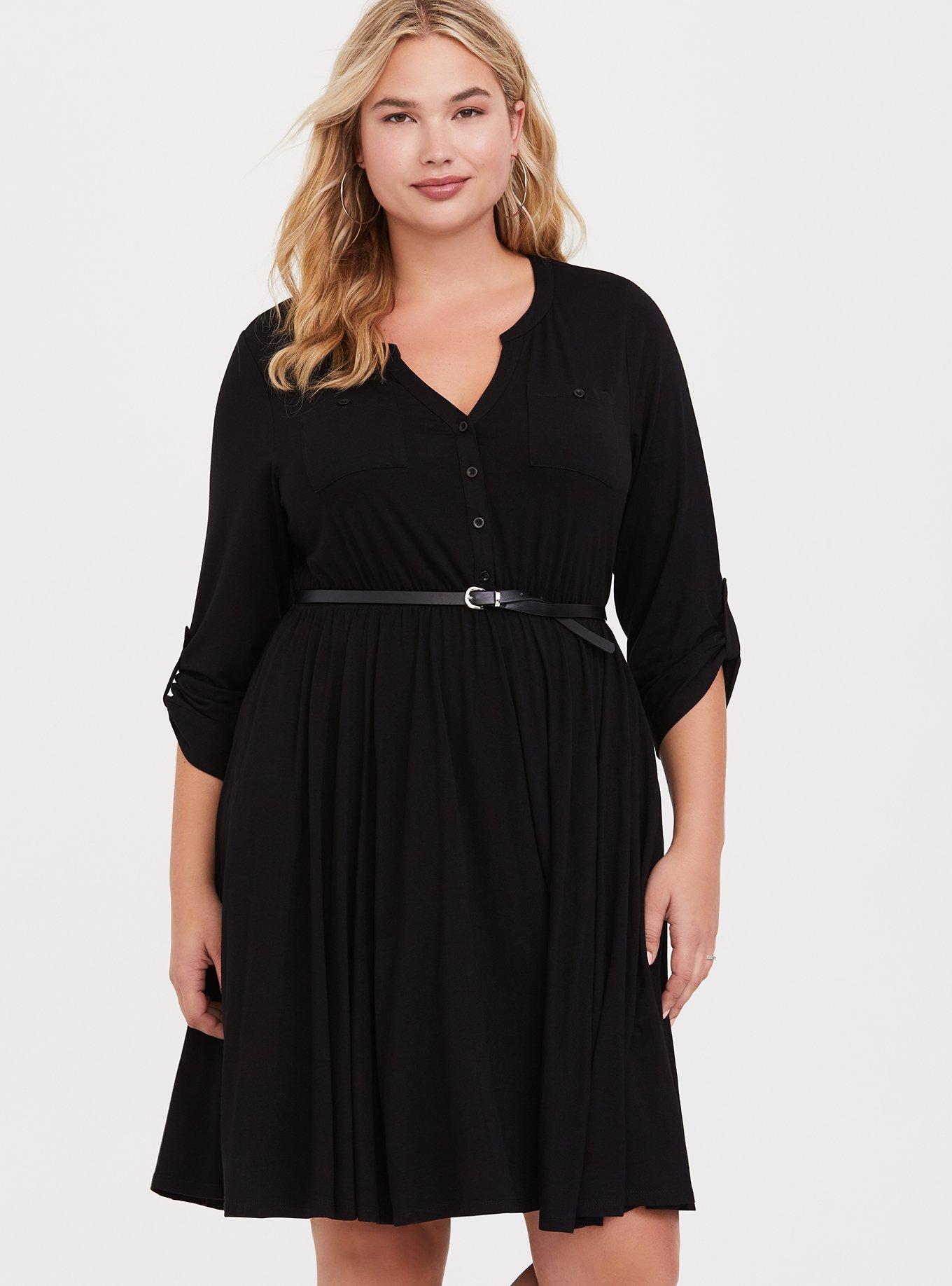 long sleeve long jersey dress Sunburst Beaded Jersey Long Sleeve Jewel Neck Column Dress missy / 16 / Black main image 0
