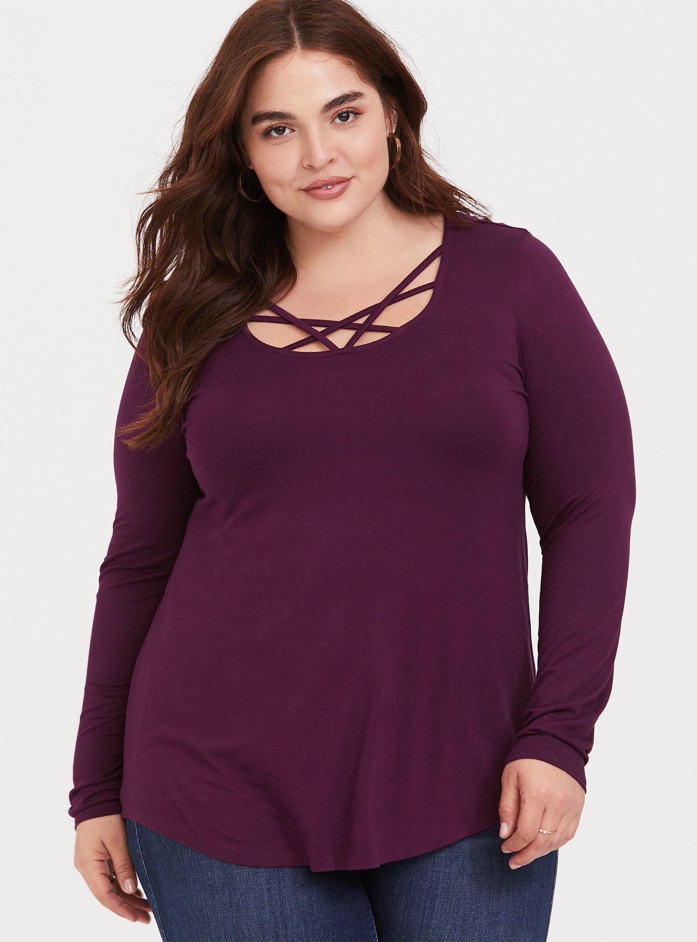 Plus Size - Maternity Super Soft Long Sleeve Tunic Tee - Torrid