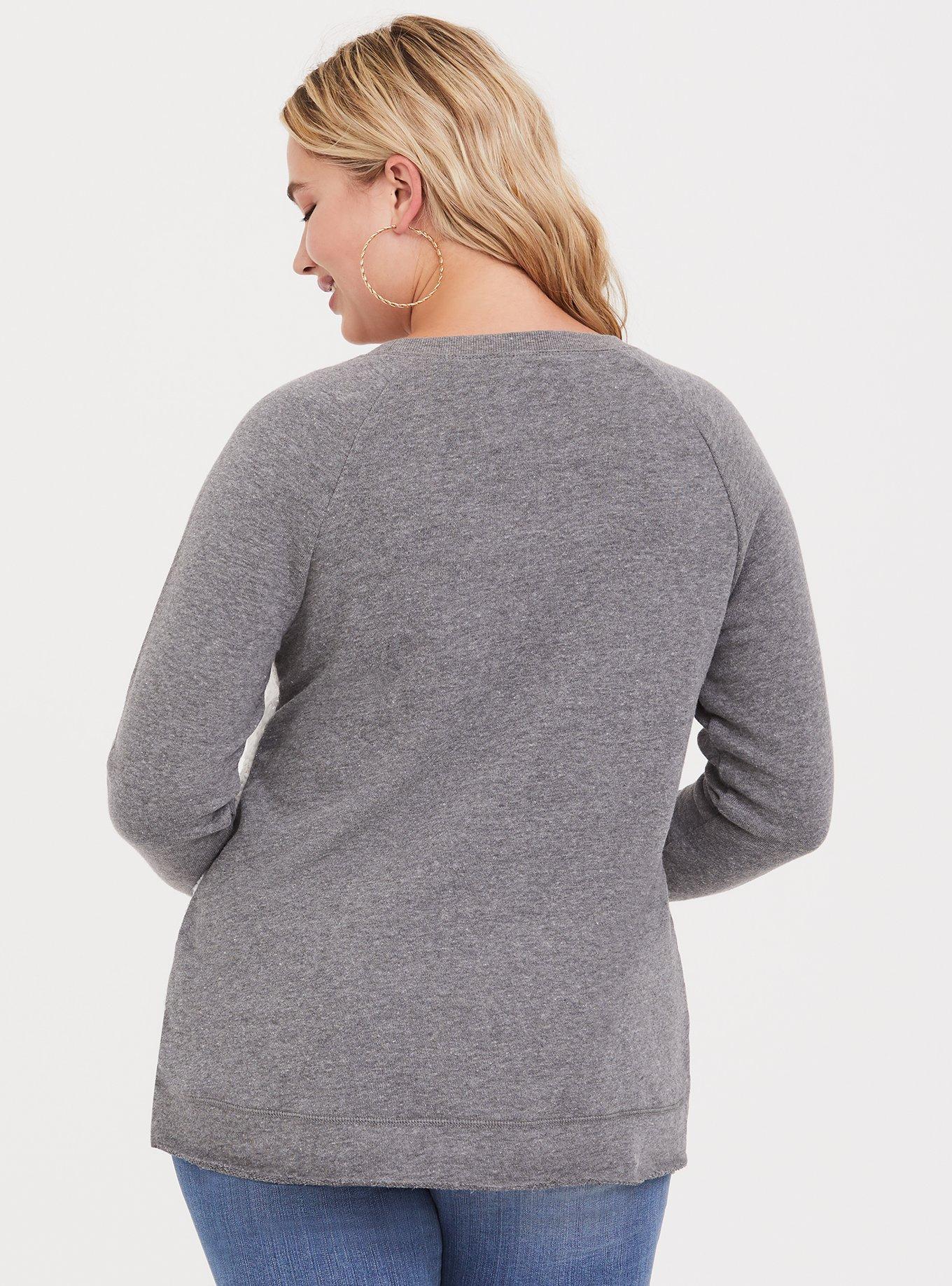 Grey & White Lace Sweatshirt, CLOUD DANCER, alternate