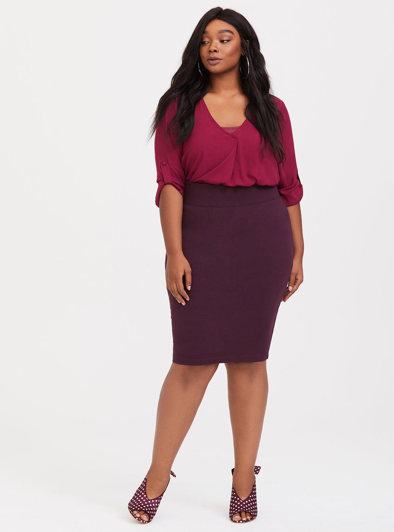 Torrid Slim Fix Pencil Skirt  Fitted pencil skirts, Pencil skirt