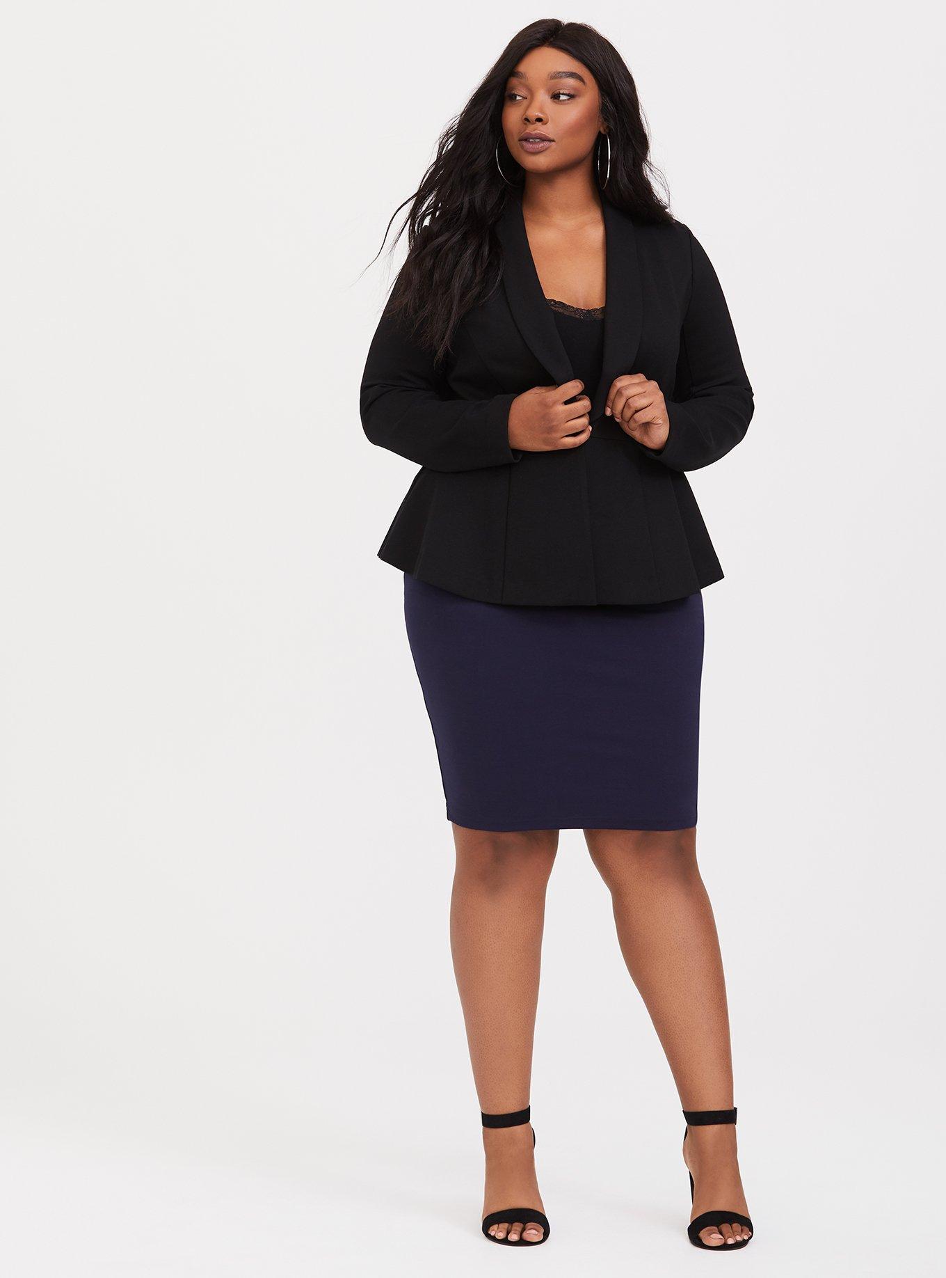 Plus Size - Mini Studio Luxe Ponte Pencil Skirt - Torrid