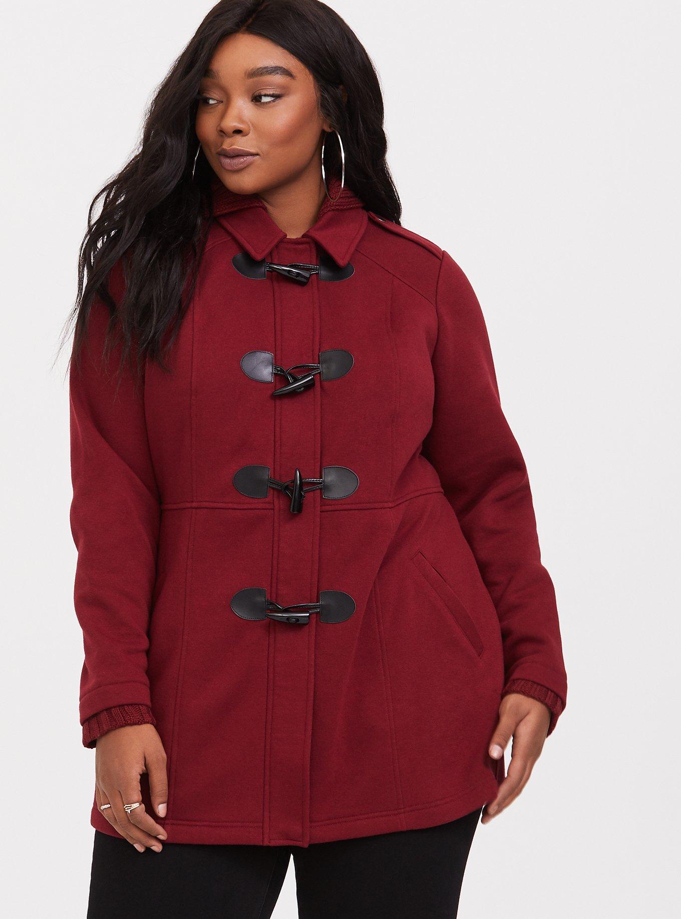 Plus size toggle coat online