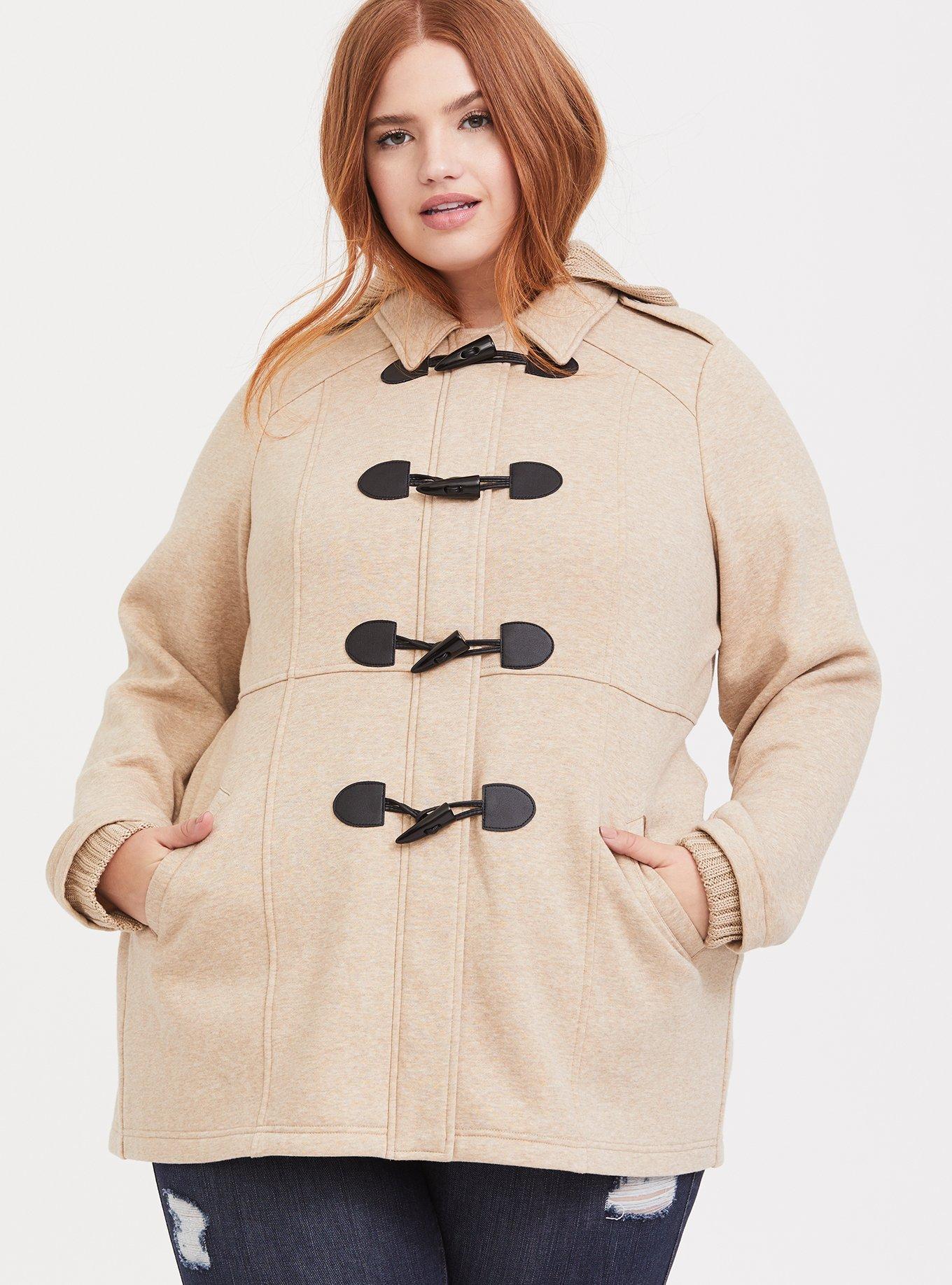 Plus size toggle on sale coat