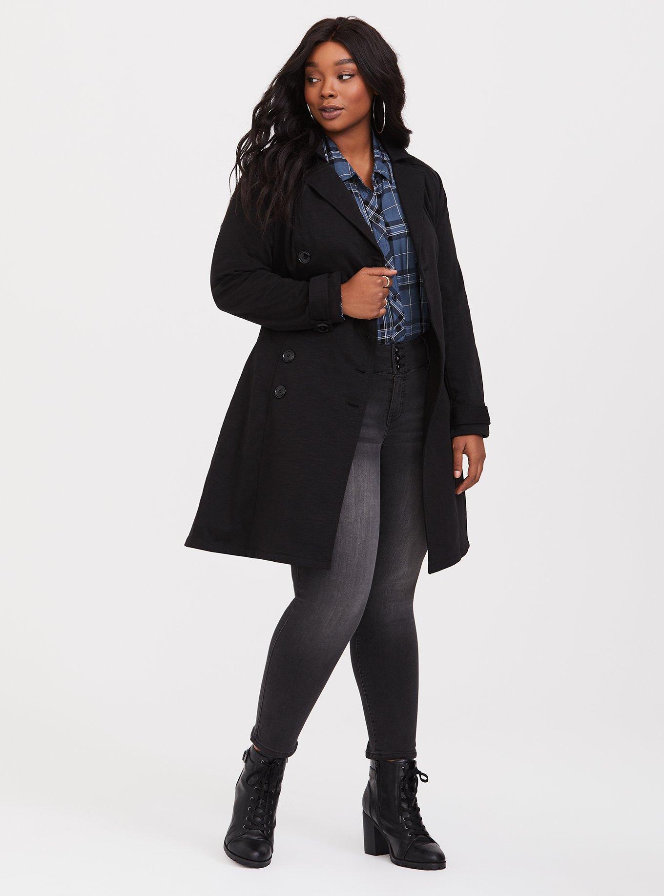 Plus Size - Double Breasted Coat - Torrid