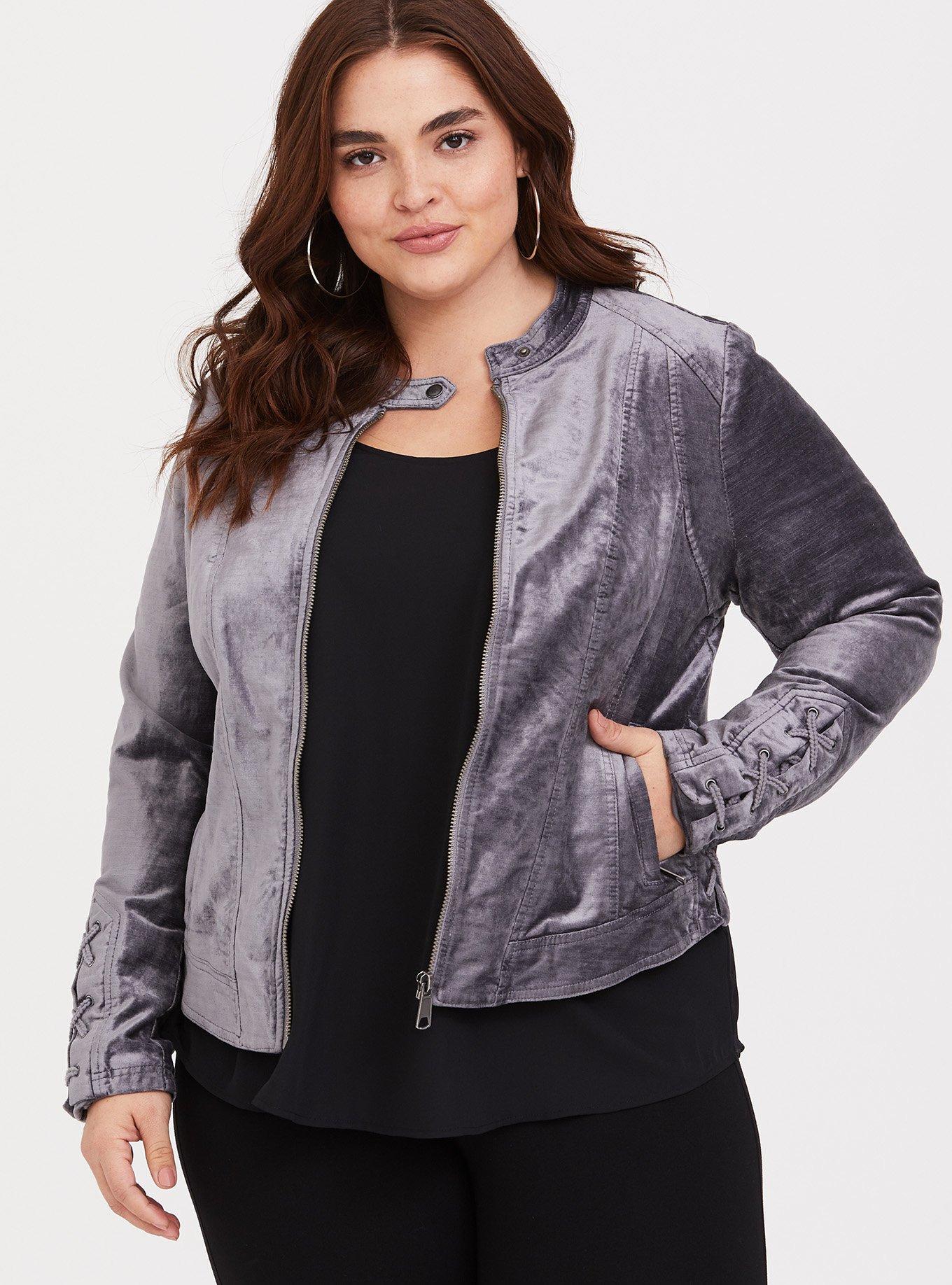 Torrid velvet jacket sale