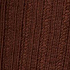 Plus Size Butter Soft Knee-High Sock, BROWN, swatch