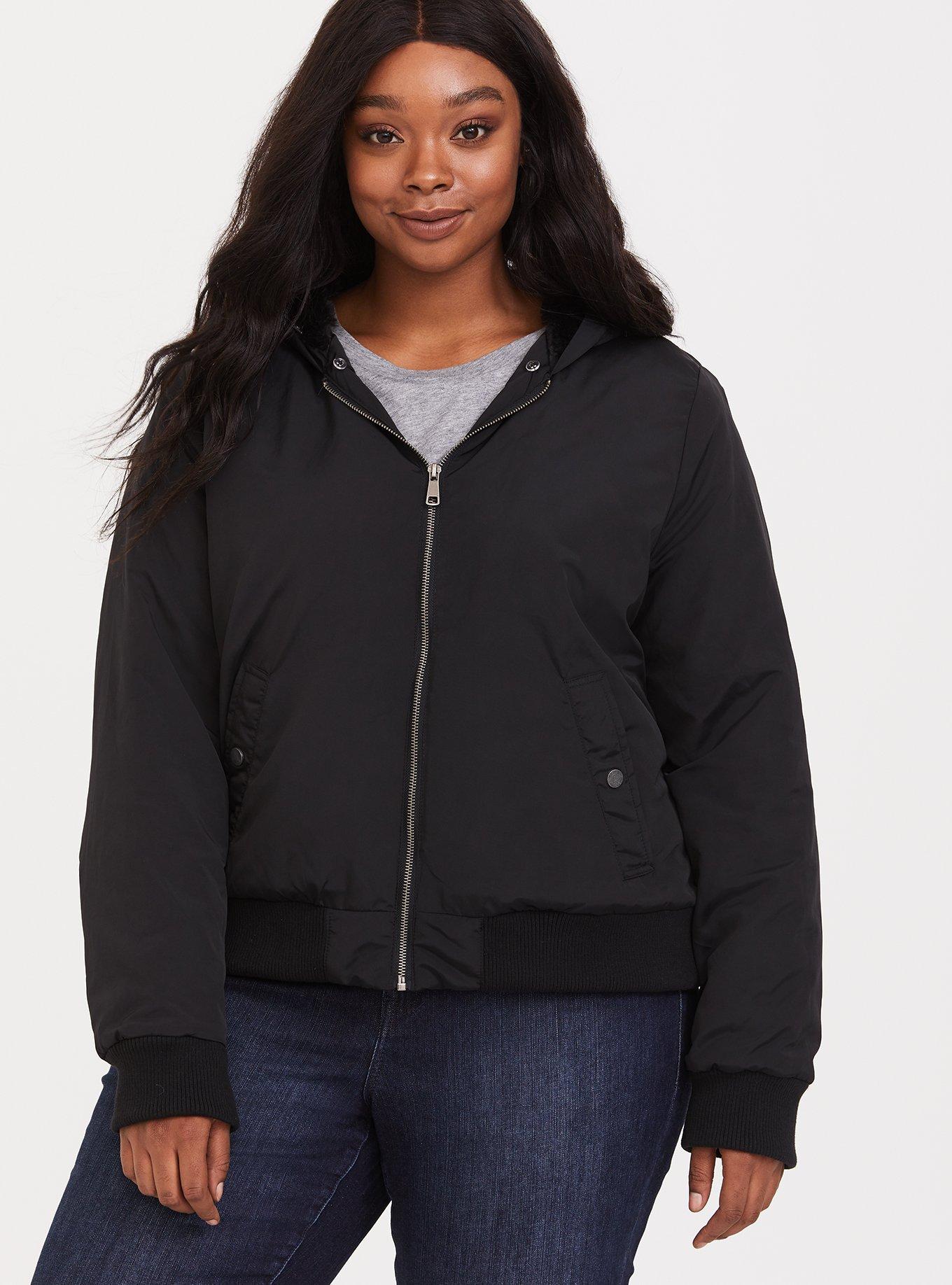 Plus Size Faux Fur Bomber Jacket Torrid