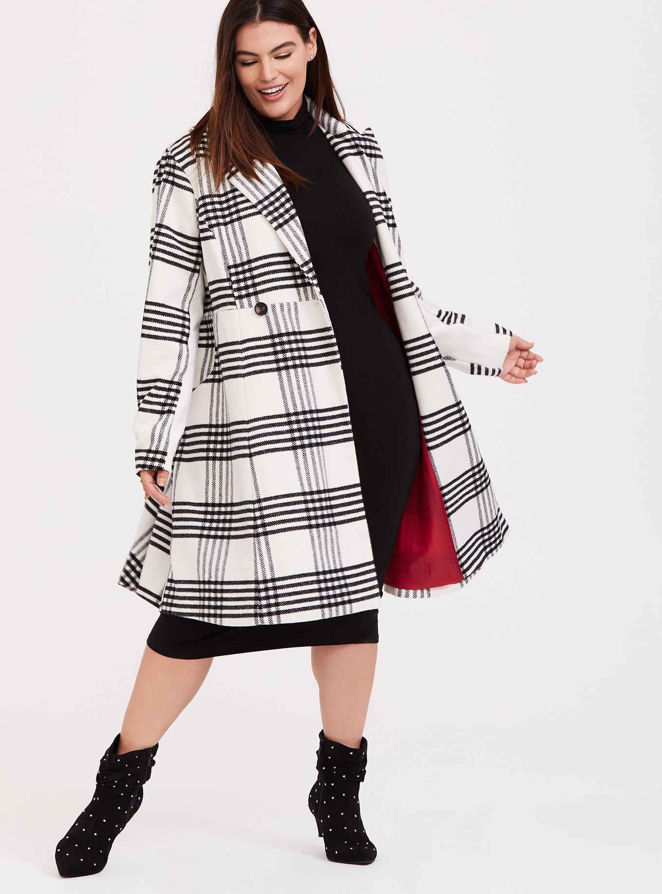 Plus Size - Wool Fit And Flare Coat - Torrid