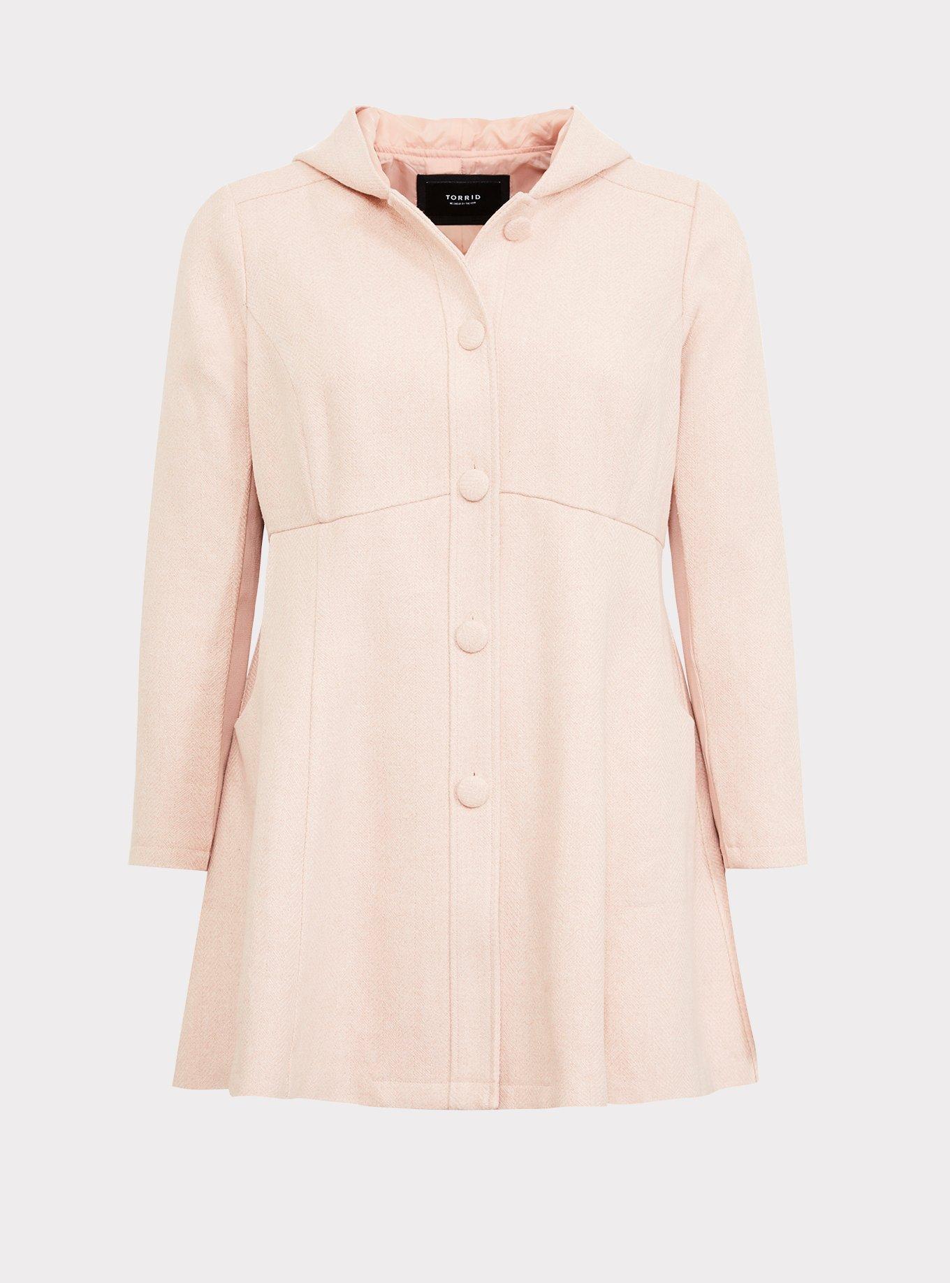 Plus Size Fit And Flare Coat With Hood Torrid