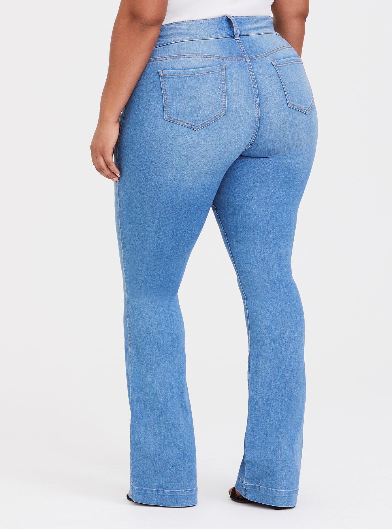 Flared Jegging - Super Stretch Light Wash, BLUE, alternate