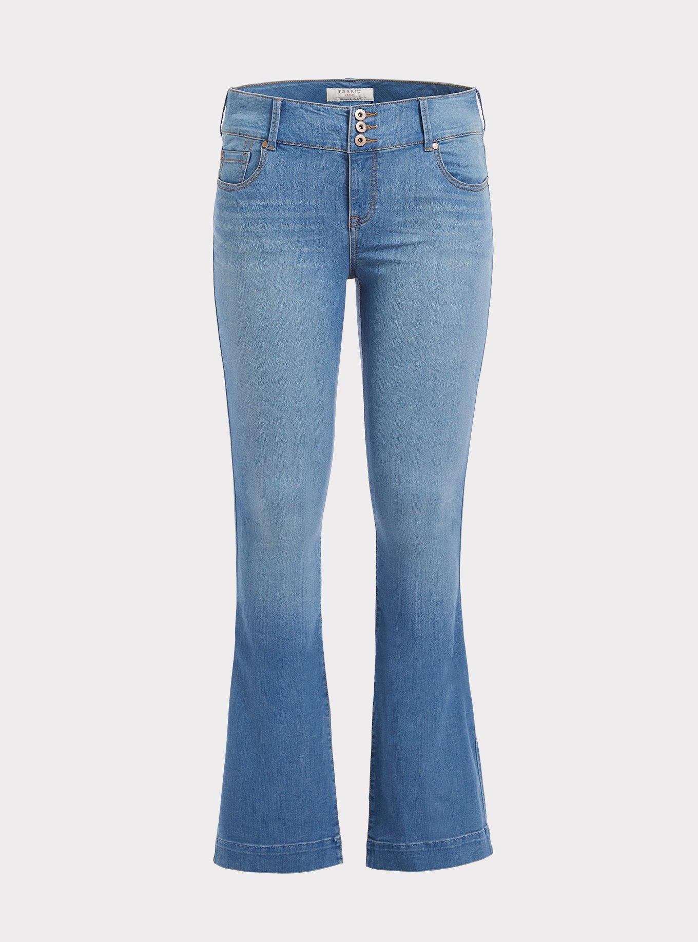 Flared Jegging - Super Stretch Light Wash, BLUE, hi-res