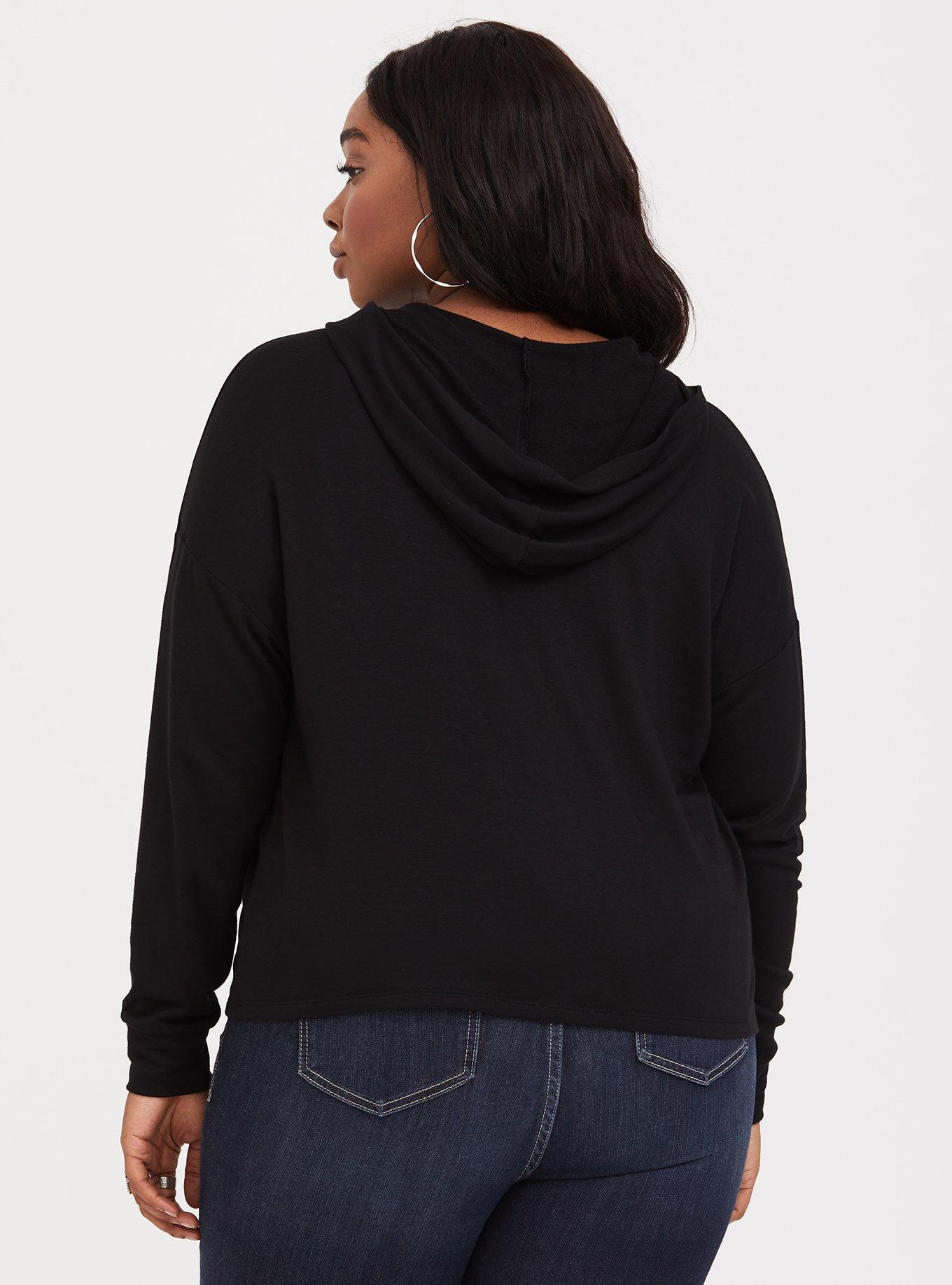 Plus size cropped clearance hoodie