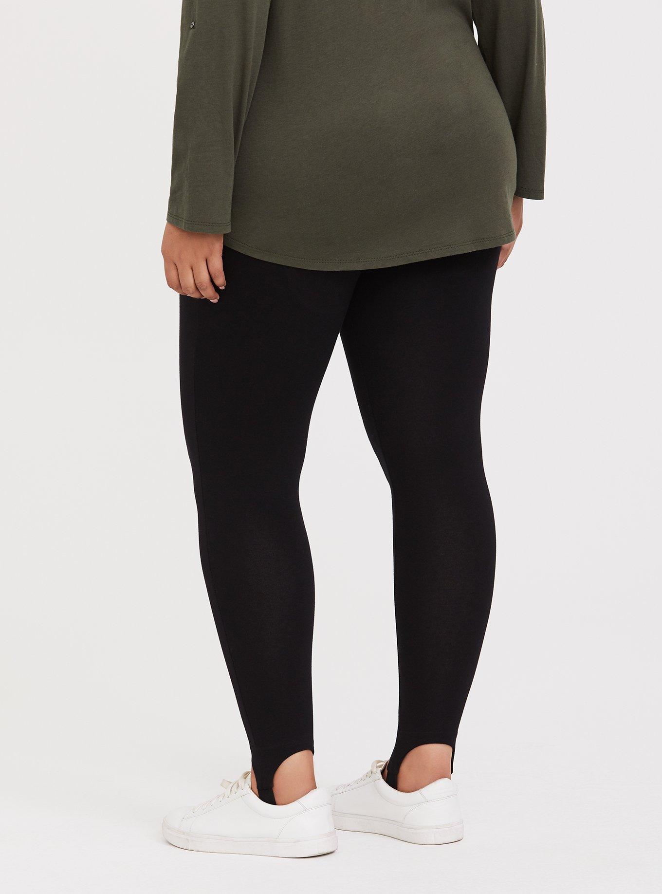 Nadine Rib Knit Stirrup Leggings (Black) main image 0