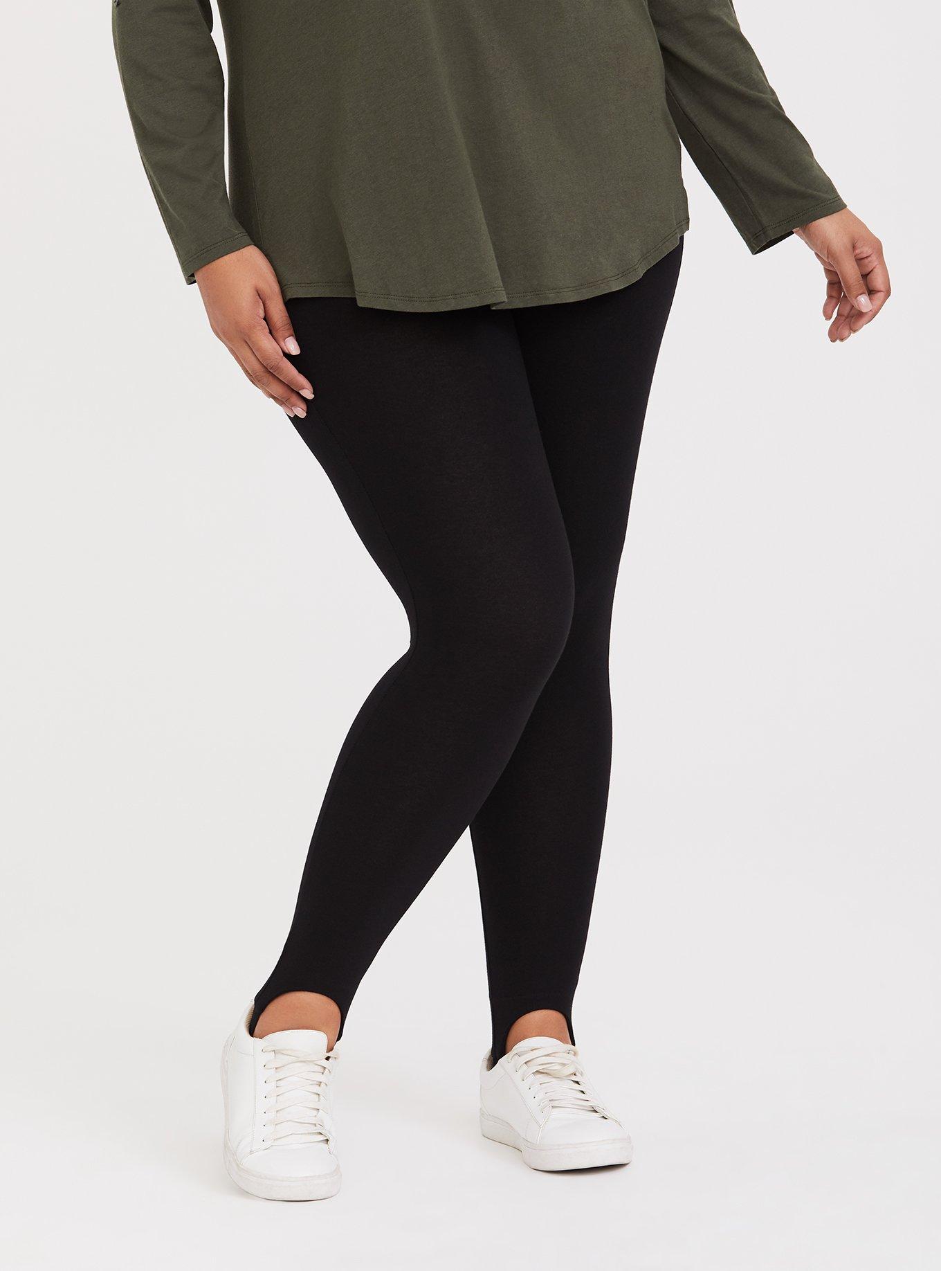 Plus Size - Black Stirrup Knit Legging - Torrid