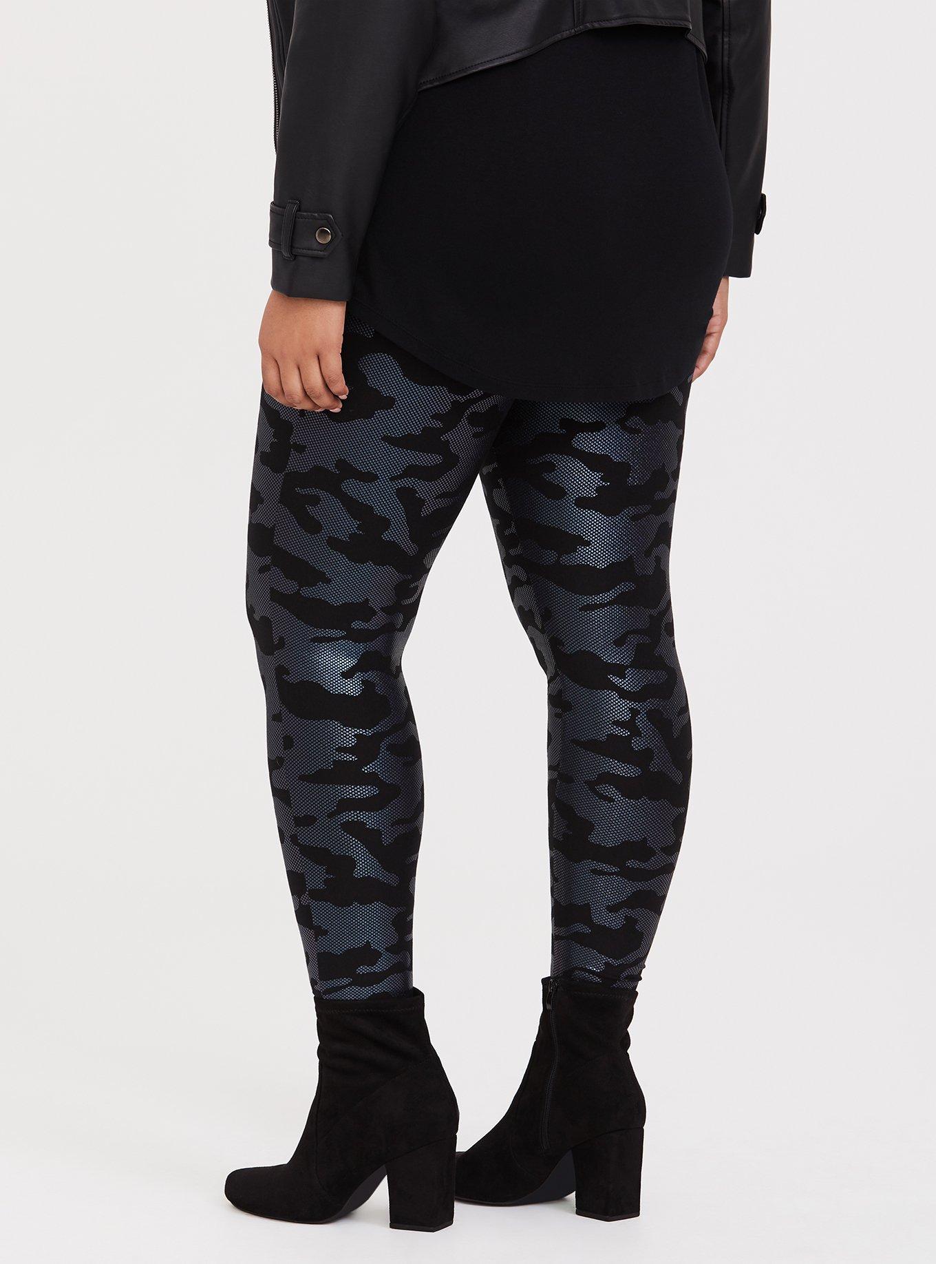 Plus Size - Premium Legging - Camo Metallic Black - Torrid