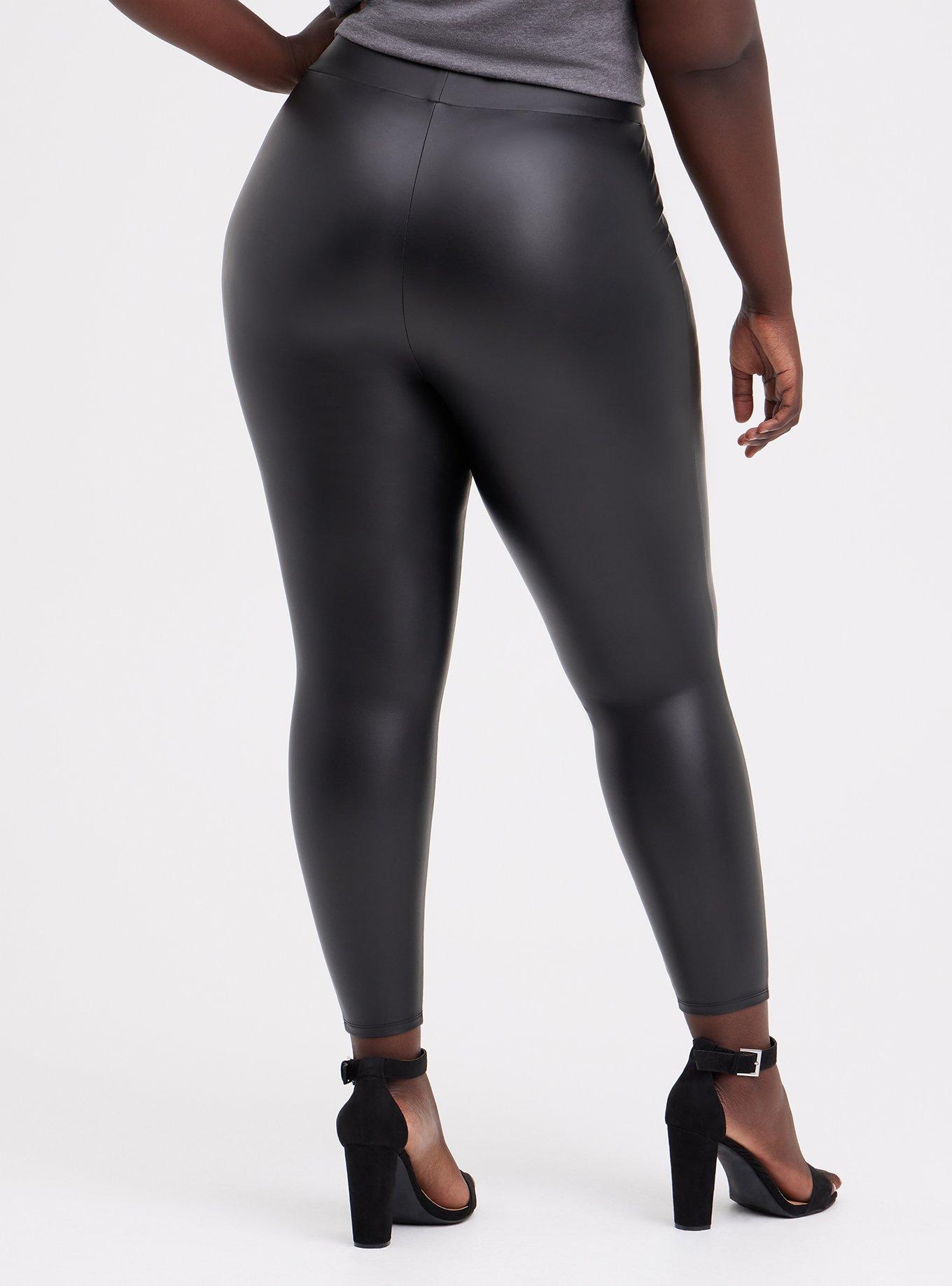 Full Length Signature Waist Faux Leather Legging