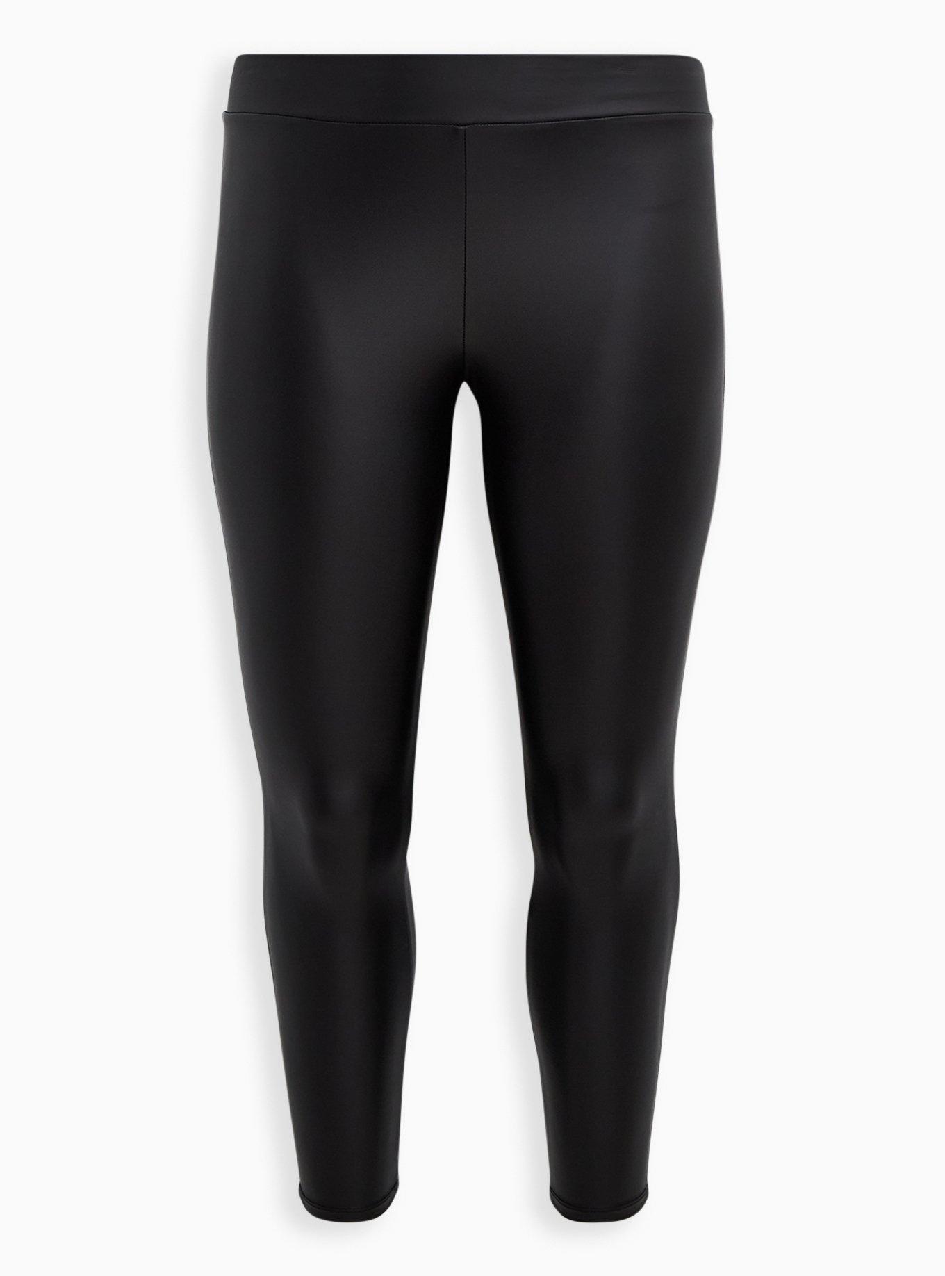 Full Length Signature Waist Faux Leather Legging