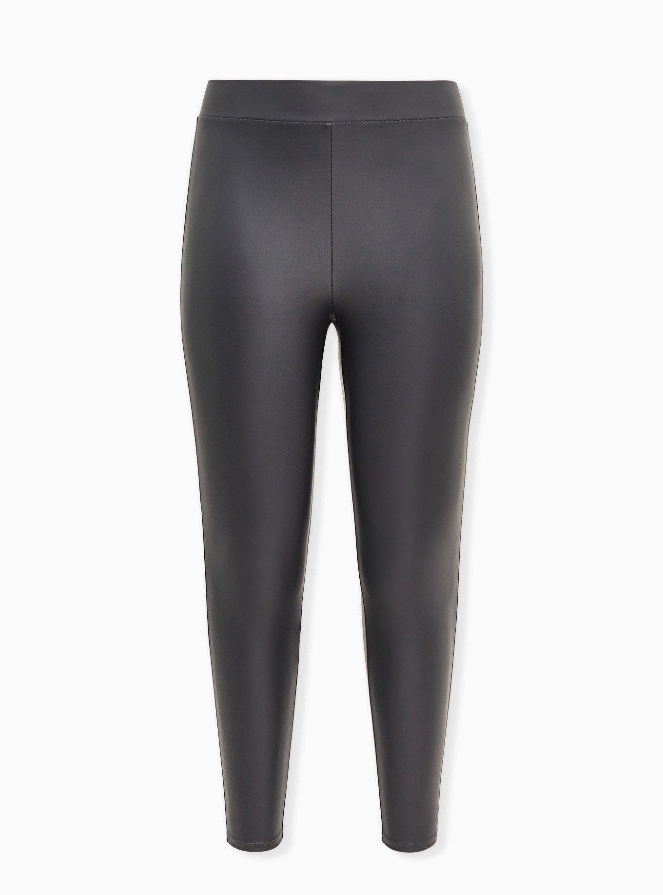 Full-Length Faux Leather Legging, GUNMETAL, hi-res