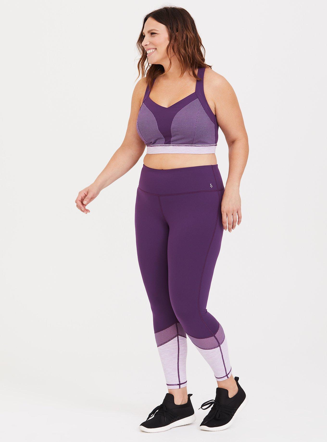 Plus Size Purple Mesh Active Legging Torrid