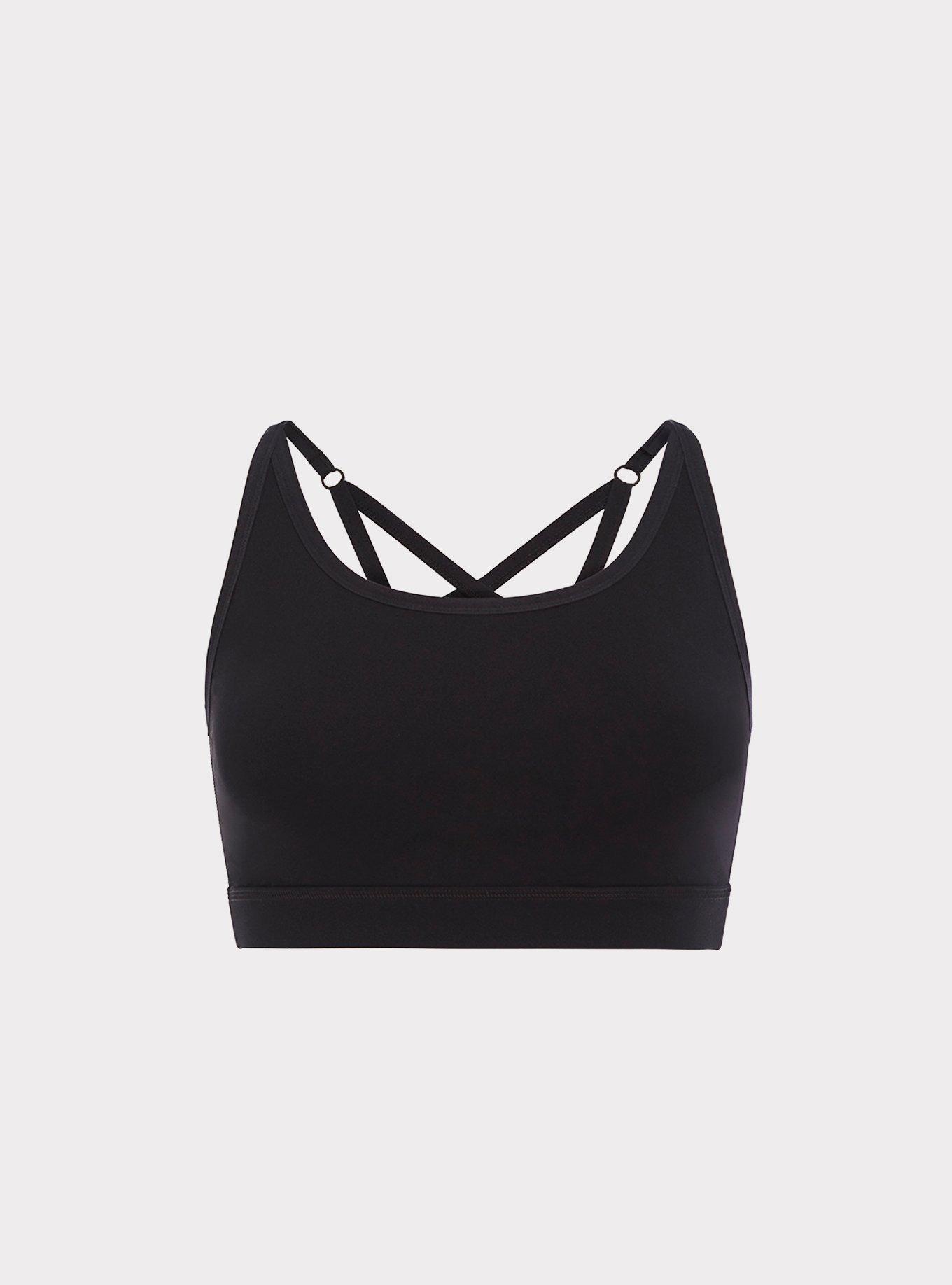 Plus Size Black Star Mesh Sports Bra Torrid