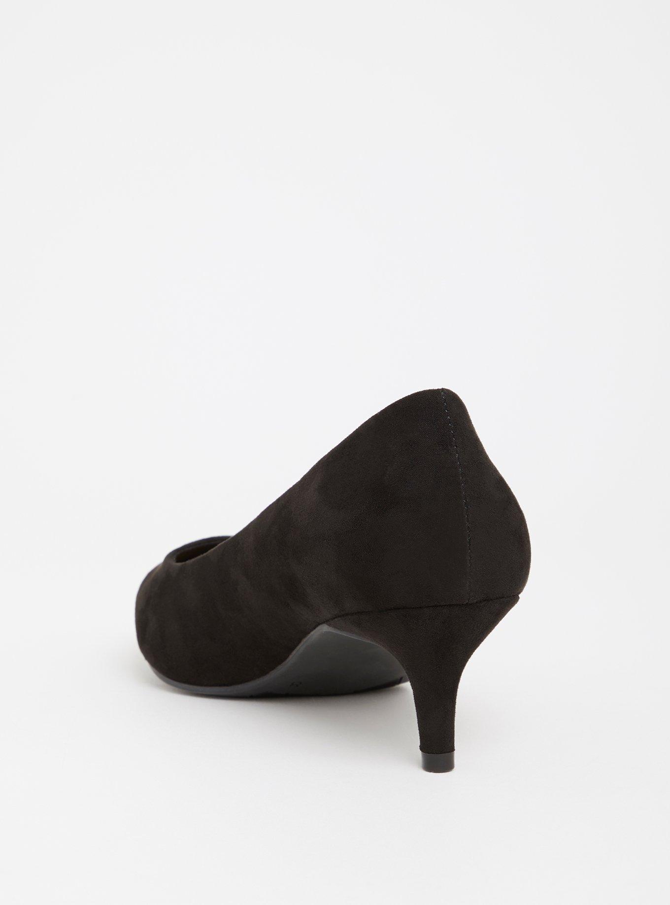 Pointed Toe Kitten Heel (WW), BLACK, alternate