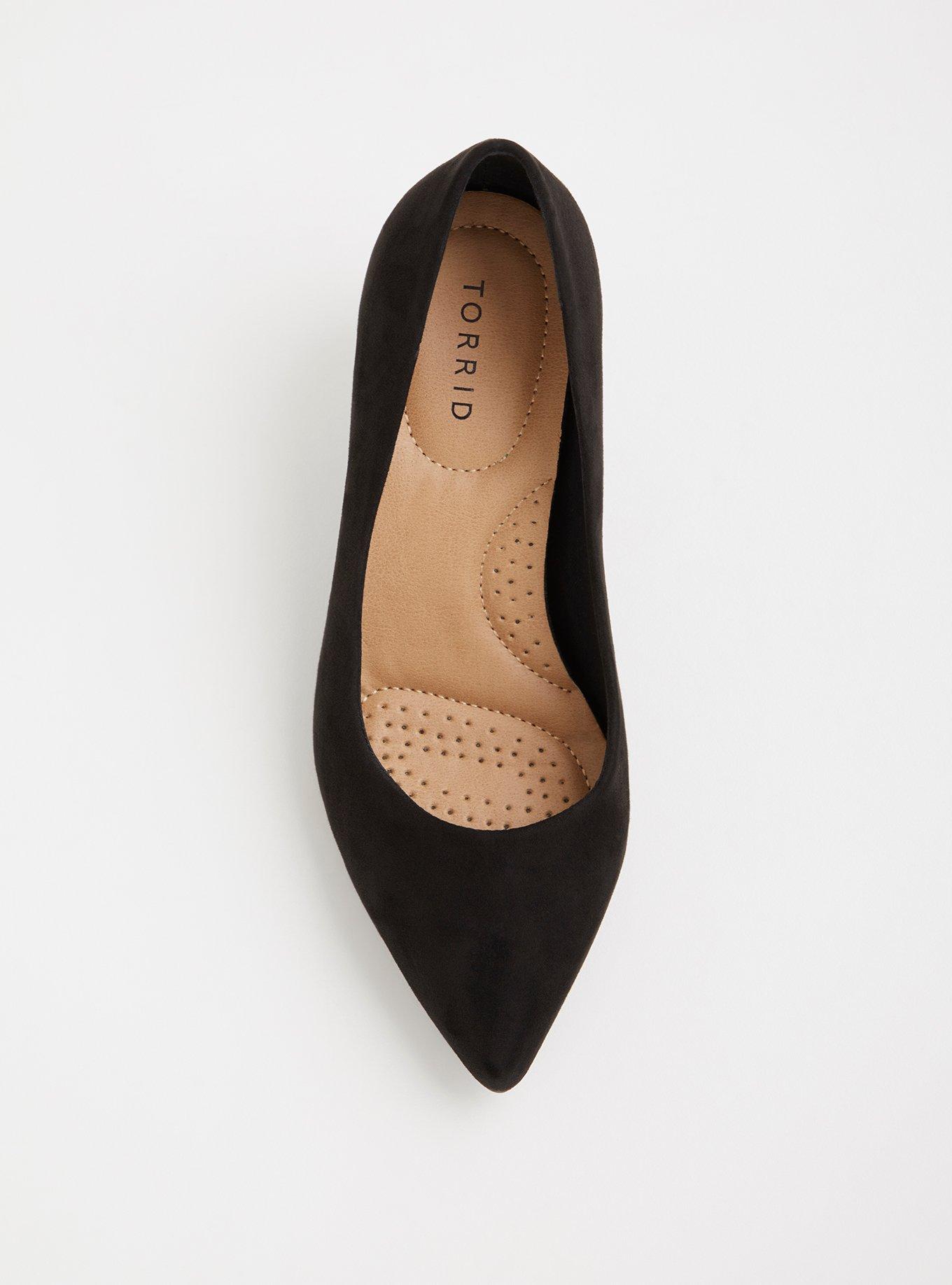 Pointed Toe Kitten Heel (WW), BLACK, alternate