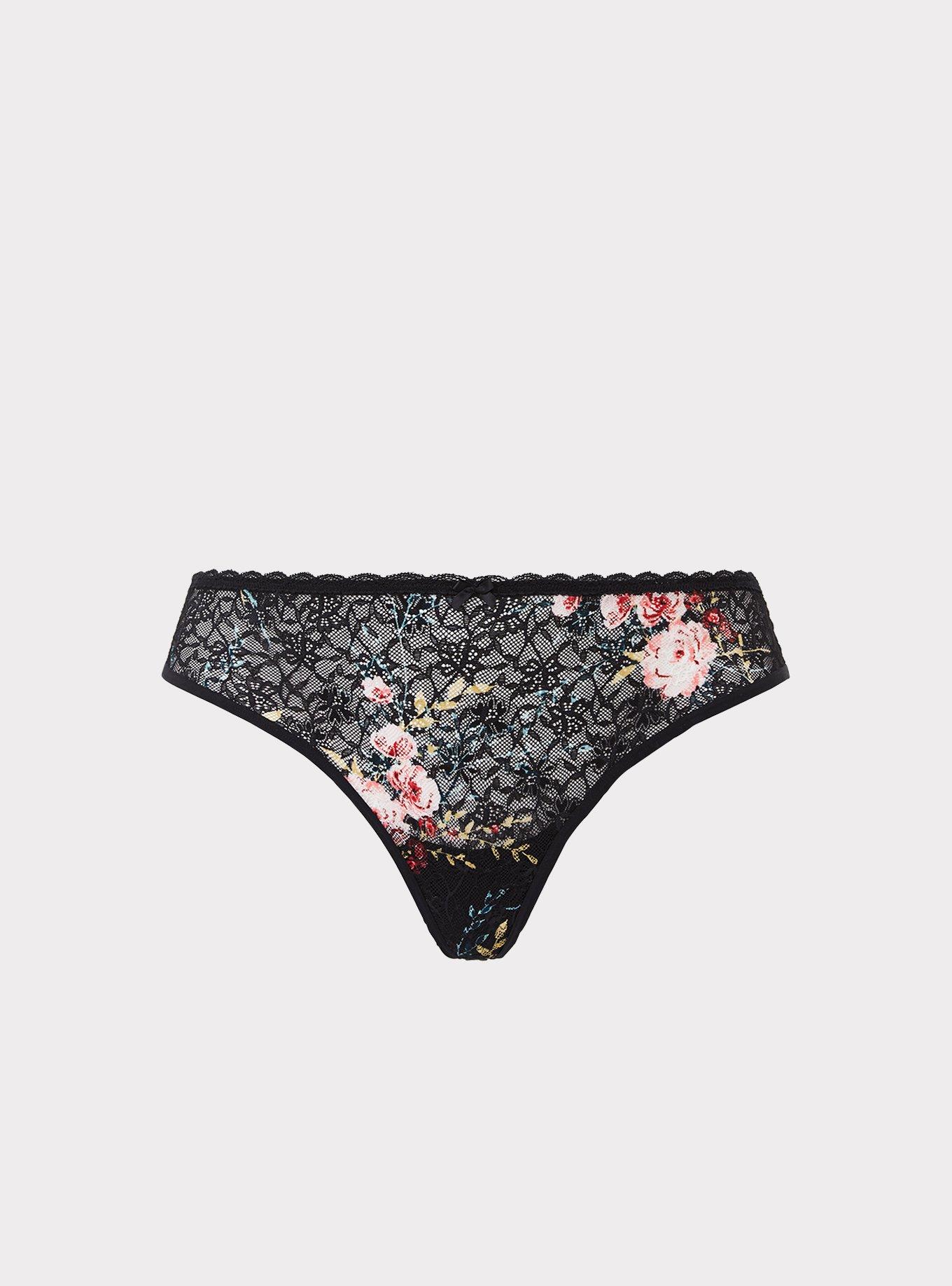 Plus Size - Floral Lace Thong Panty - Torrid