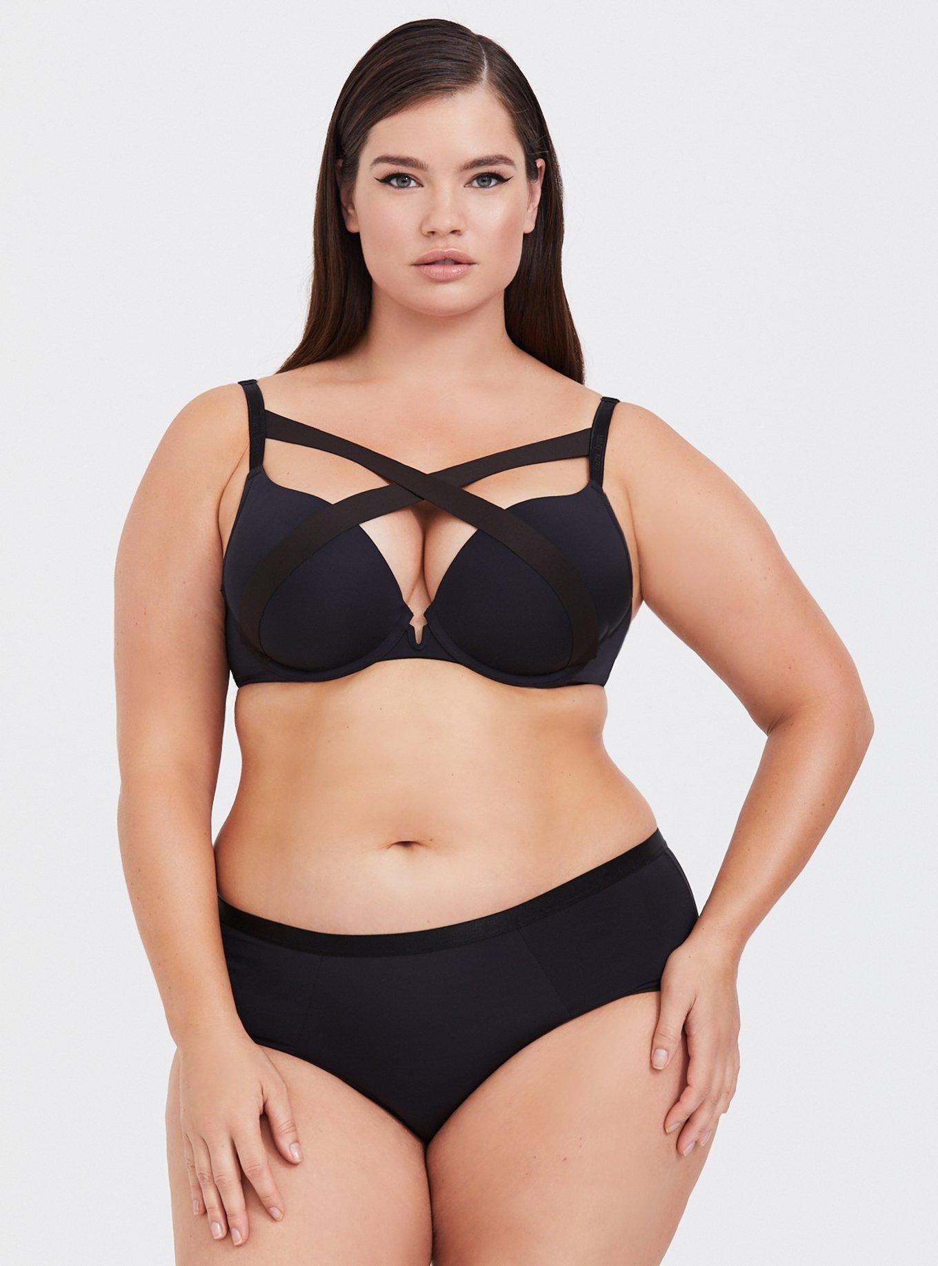 Tara Lynn - Microfiber & Mesh Cheeky Panty, RICH BLACK, alternate