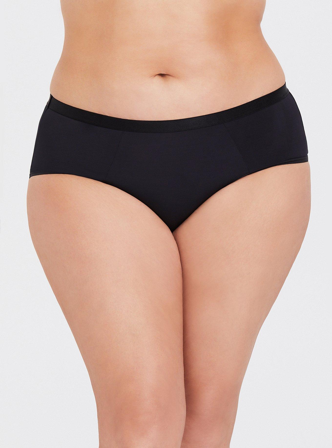 Tara Lynn - Microfiber & Mesh Cheeky Panty, RICH BLACK, alternate