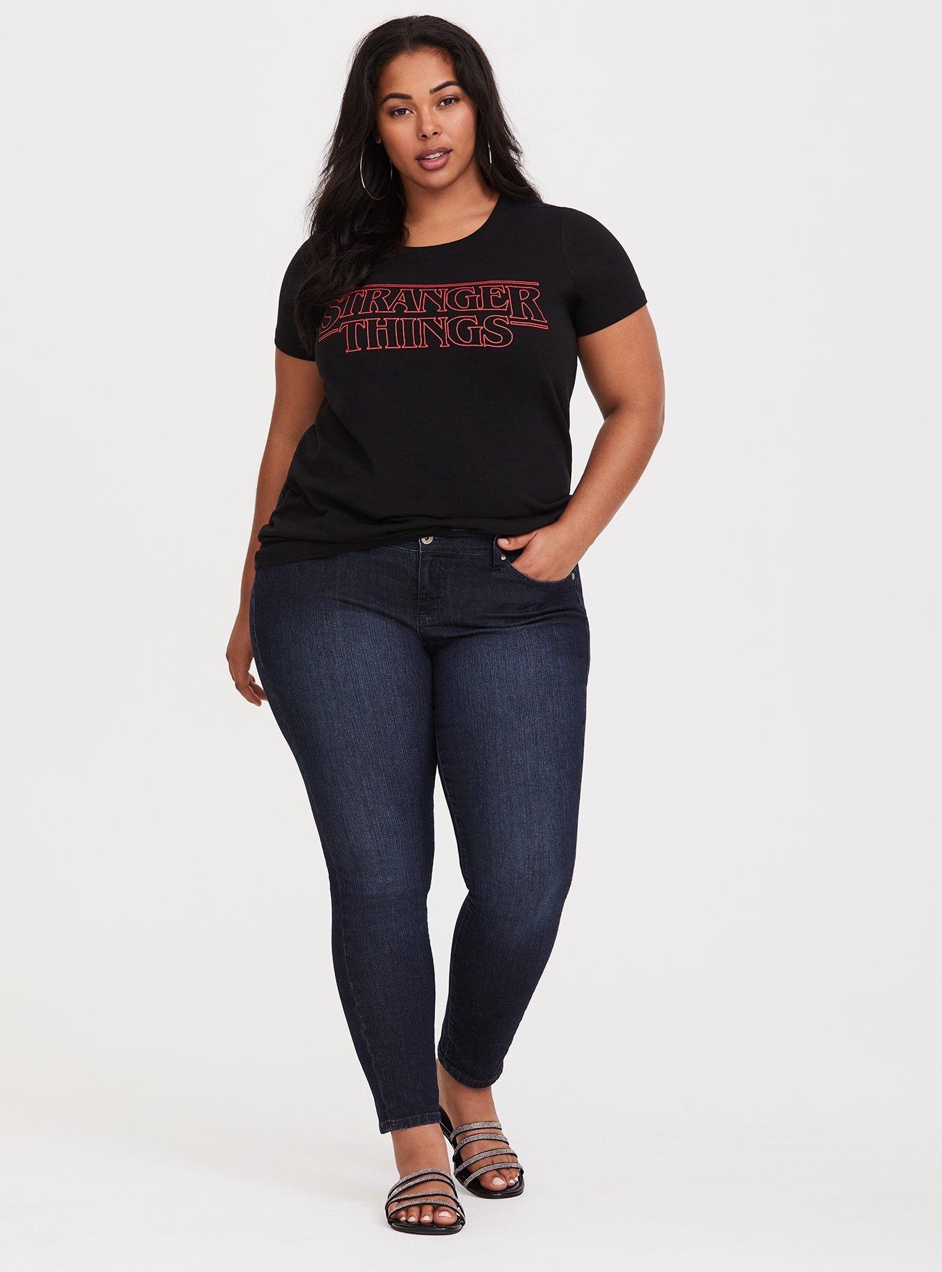 TORRID : Stranger Things Black Crew Fitted Tee