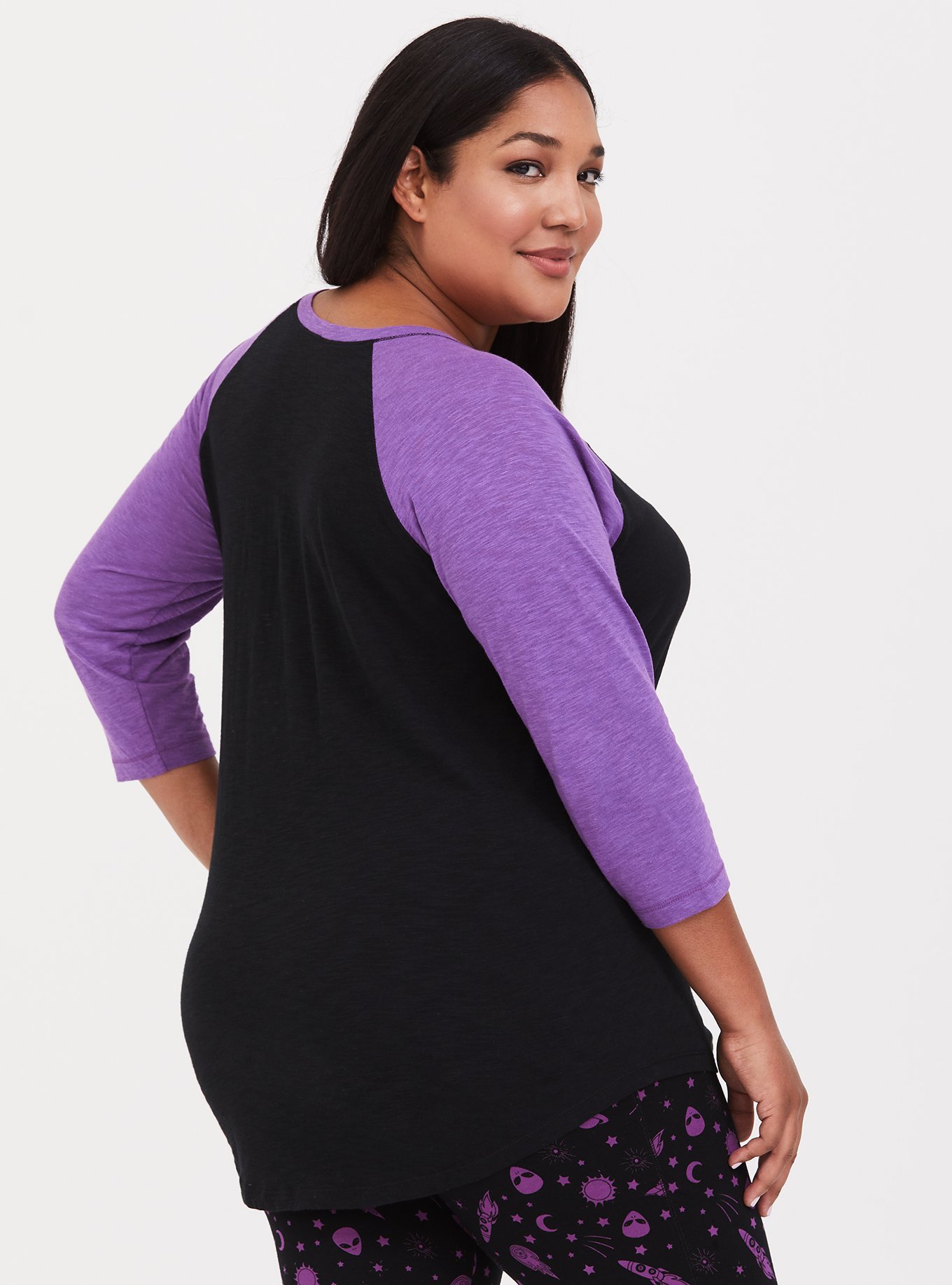 Plus Size - Purple Raglan Sleep Tee - Torrid