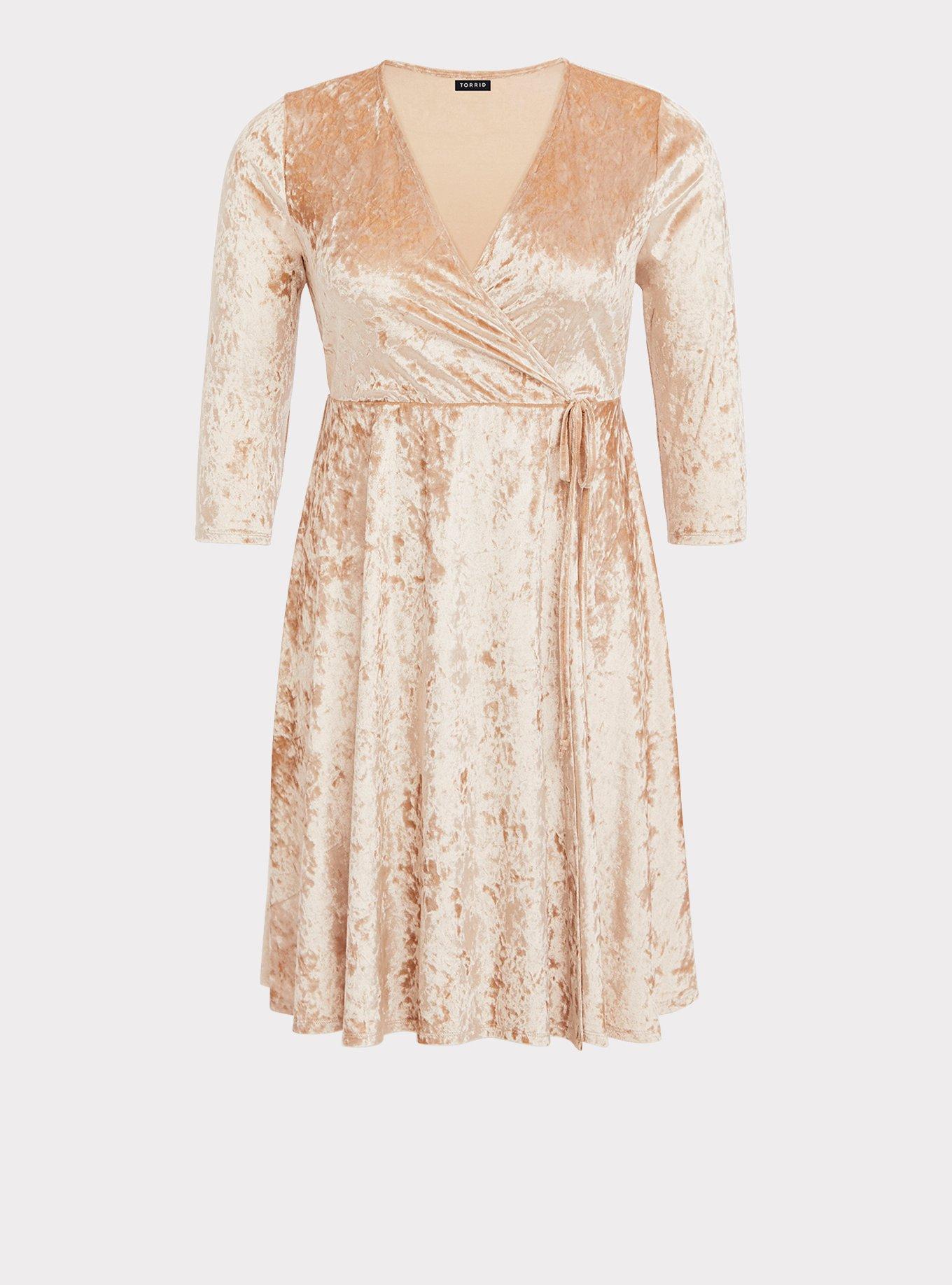 Plus Size - Mini Velvet Wrap Dress - Torrid