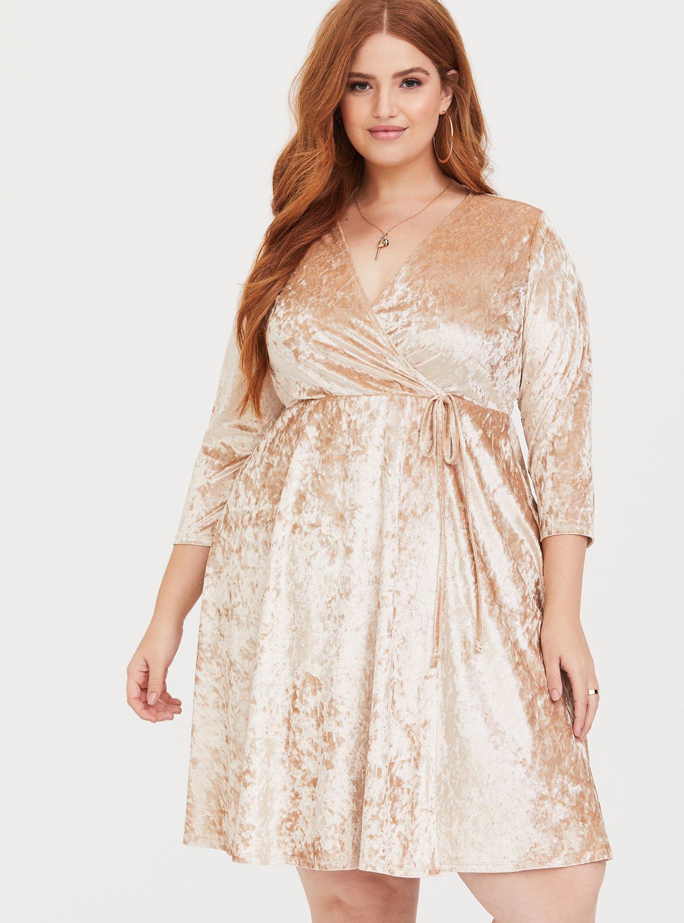 slim fit dress slacks Caroline Plus Size Black Gold Wrap Evening Dress– Hello Curve main image 1