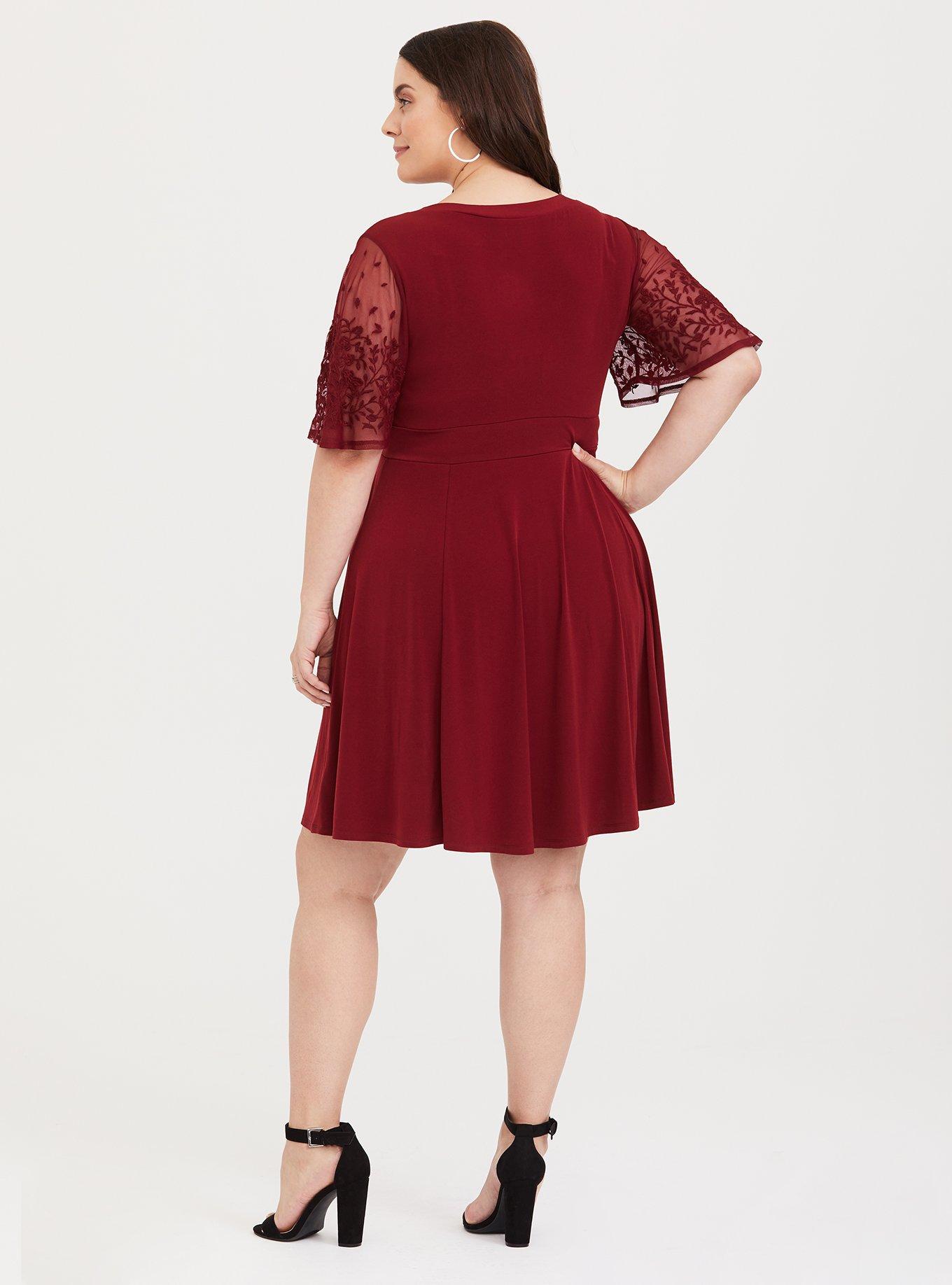 Torrid red lace clearance dress