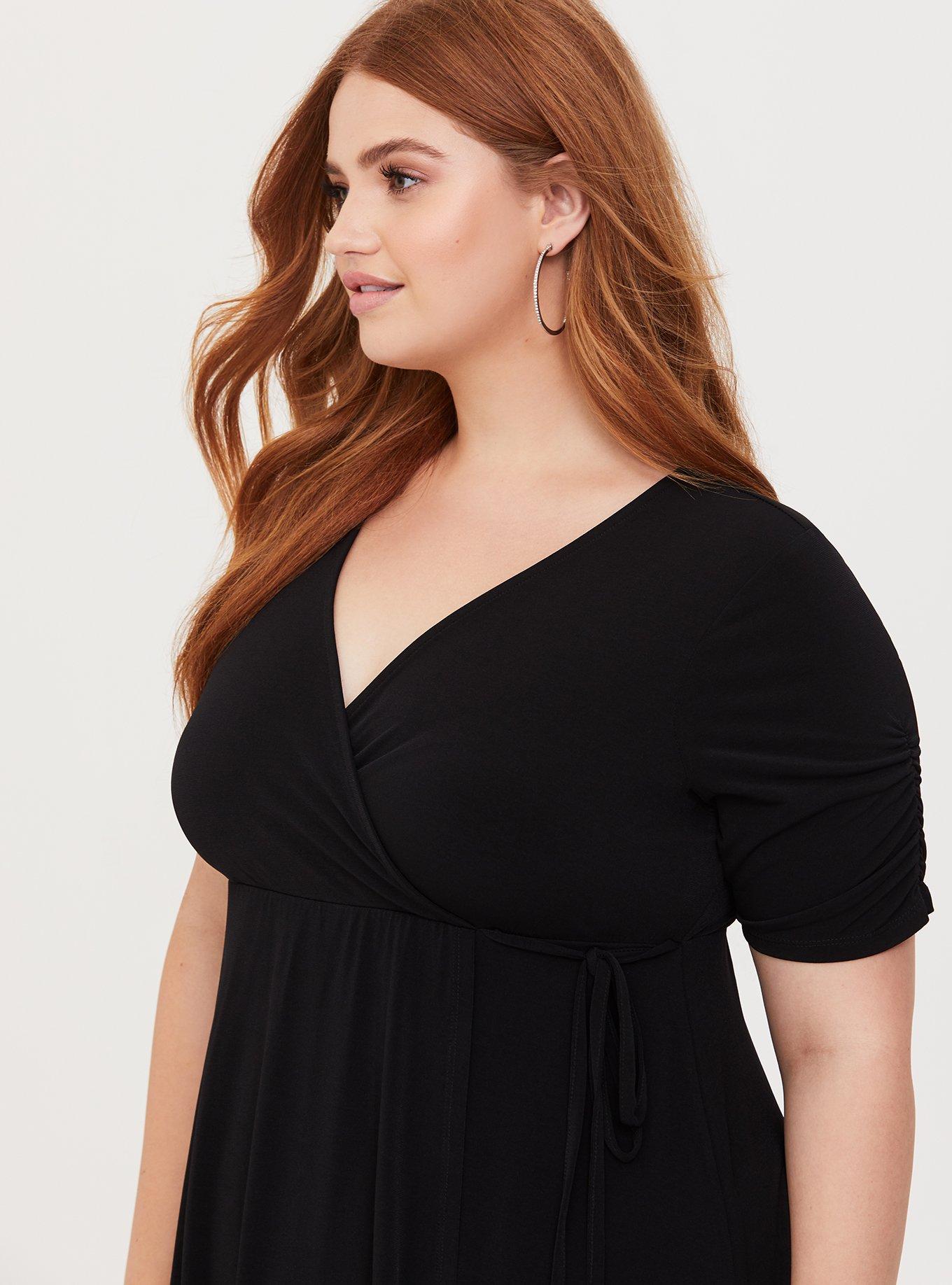 Torrid black wrap dress hotsell
