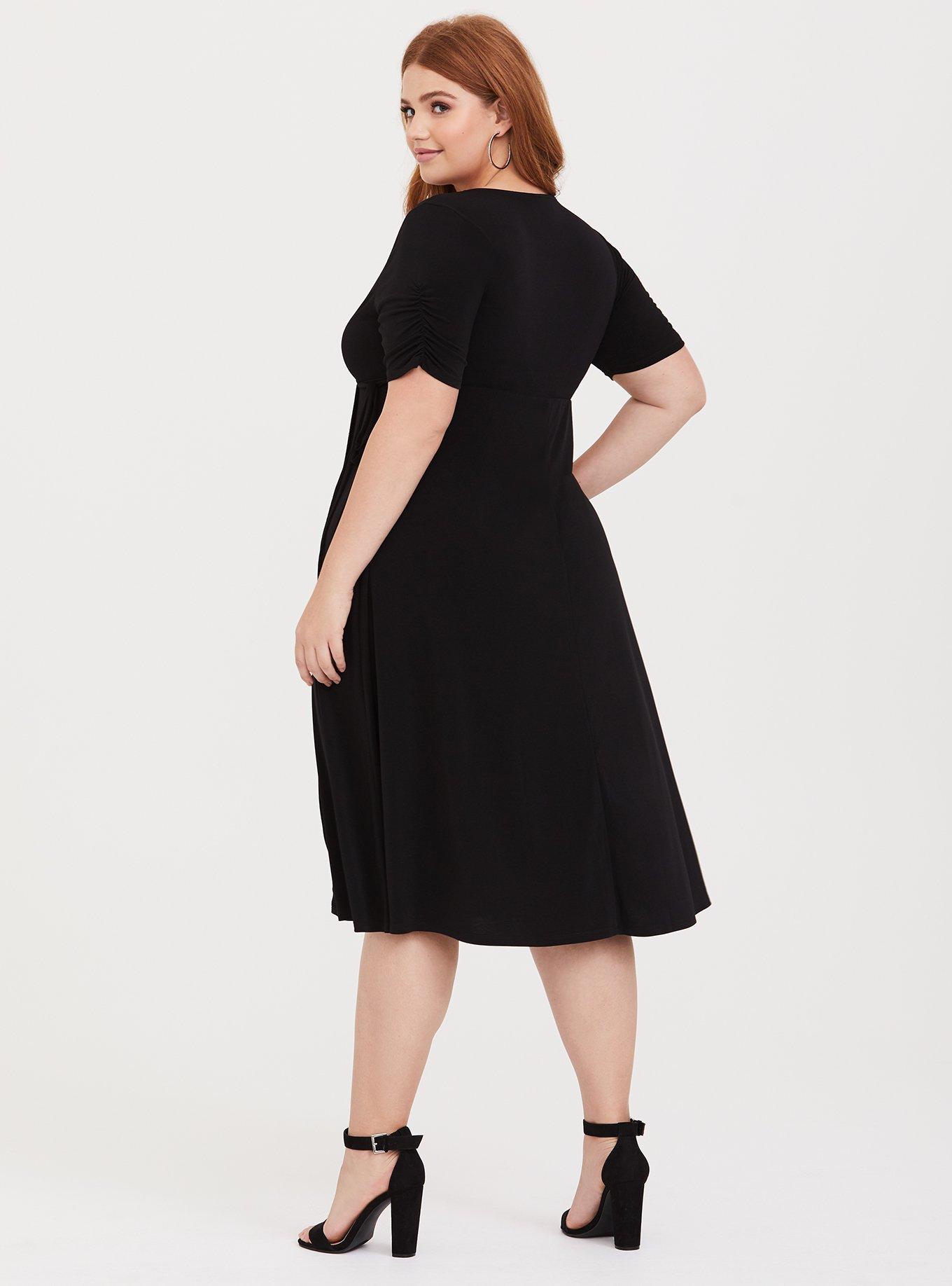 Torrid black 2024 wrap dress