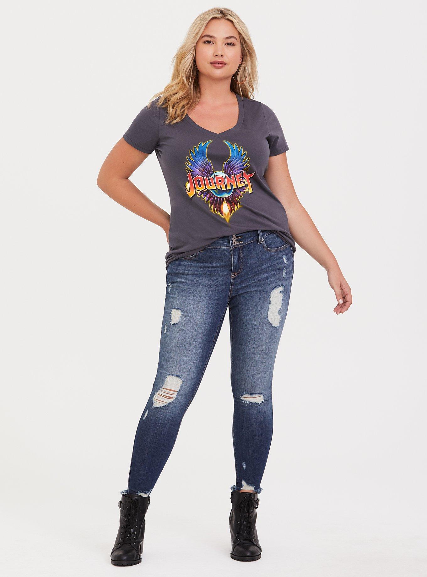 women's plus size band t shirts