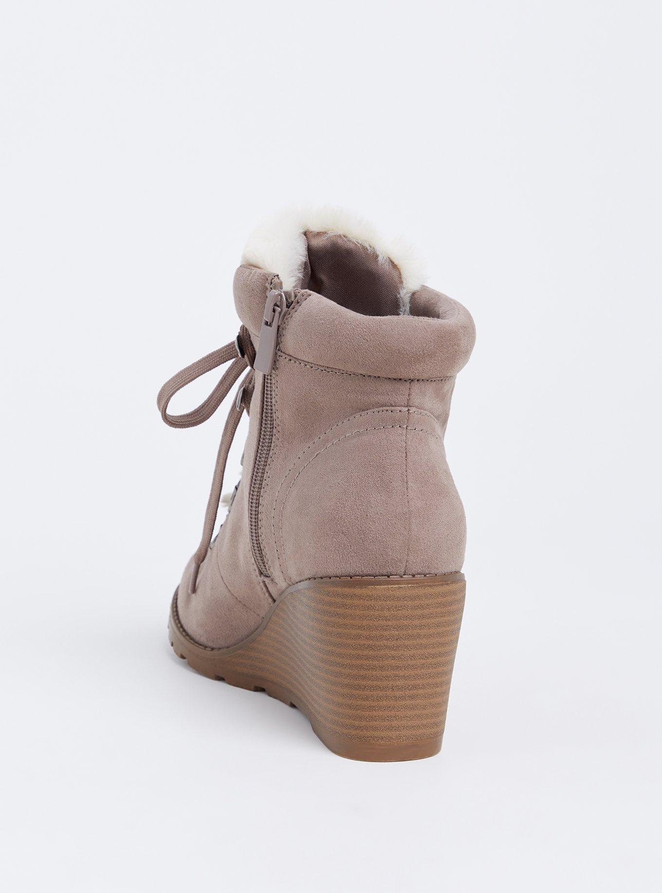 Sherpa on sale wedge booties